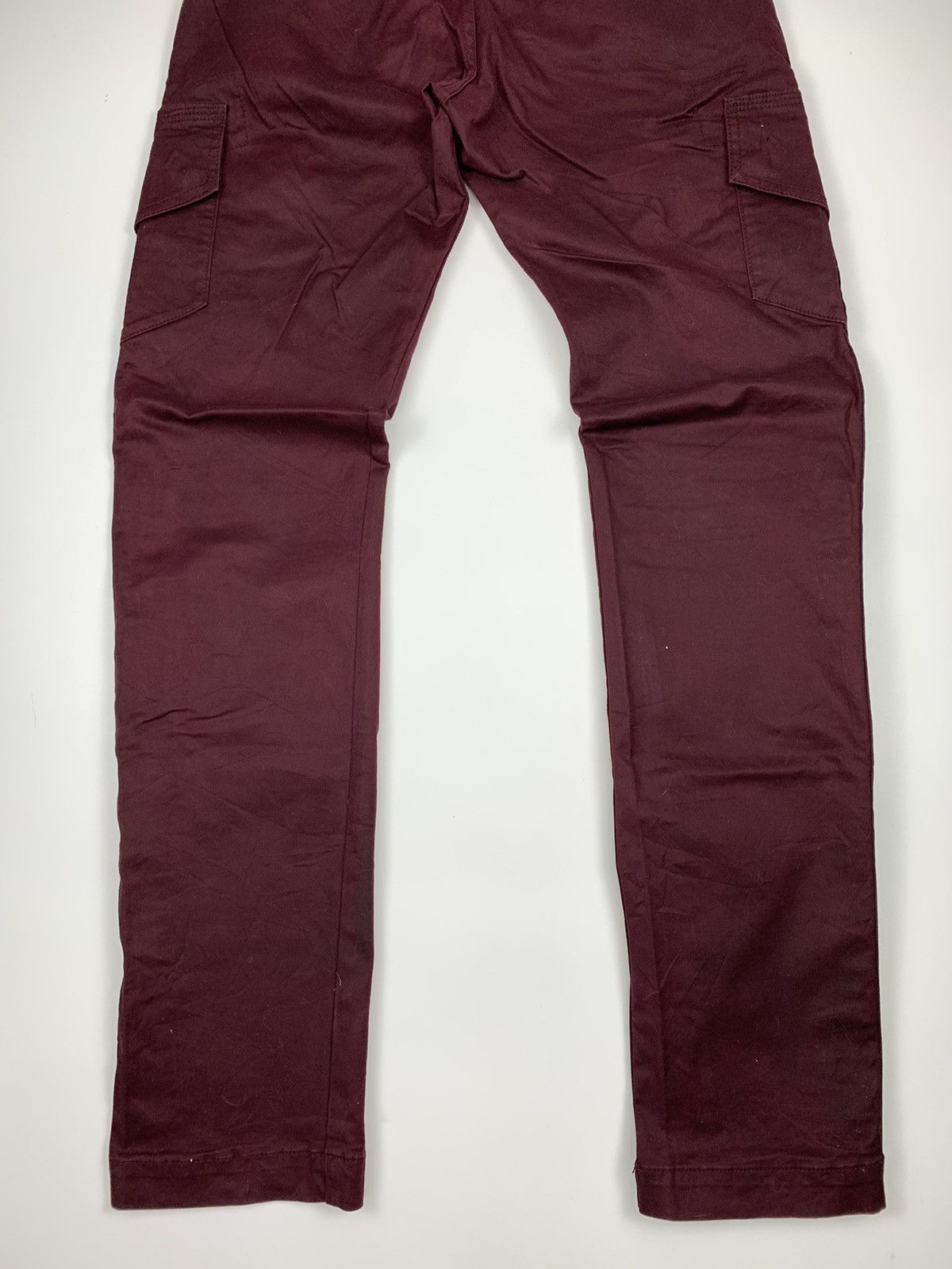 Japanese Brand Semantic Design Burgundy Waxed Bondage Cargo Pants Size US 30 / EU 46 - 9 Thumbnail