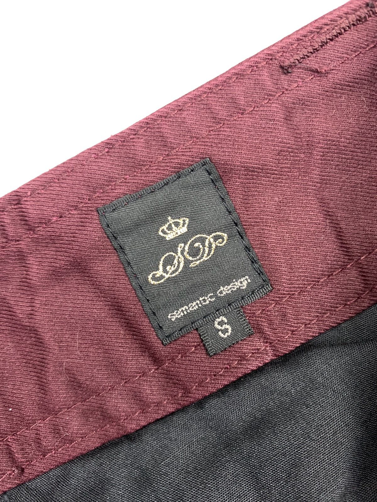 Japanese Brand Semantic Design Burgundy Waxed Bondage Cargo Pants Size US 30 / EU 46 - 6 Thumbnail