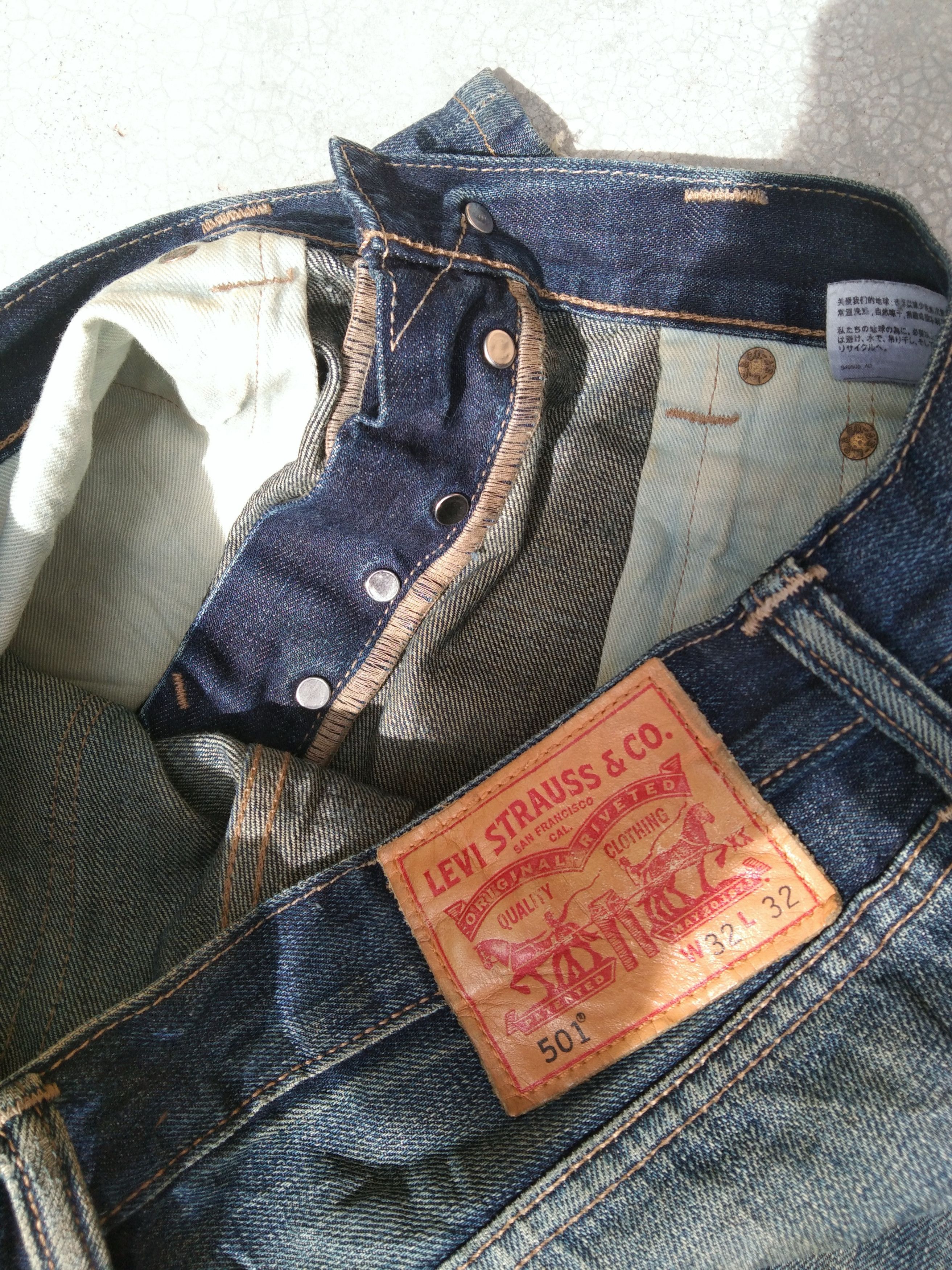 Levi's Vintage Levi's 501 Rusty Wash Distressed Jeans 32x30 Size US 32 / EU 48 - 9 Thumbnail
