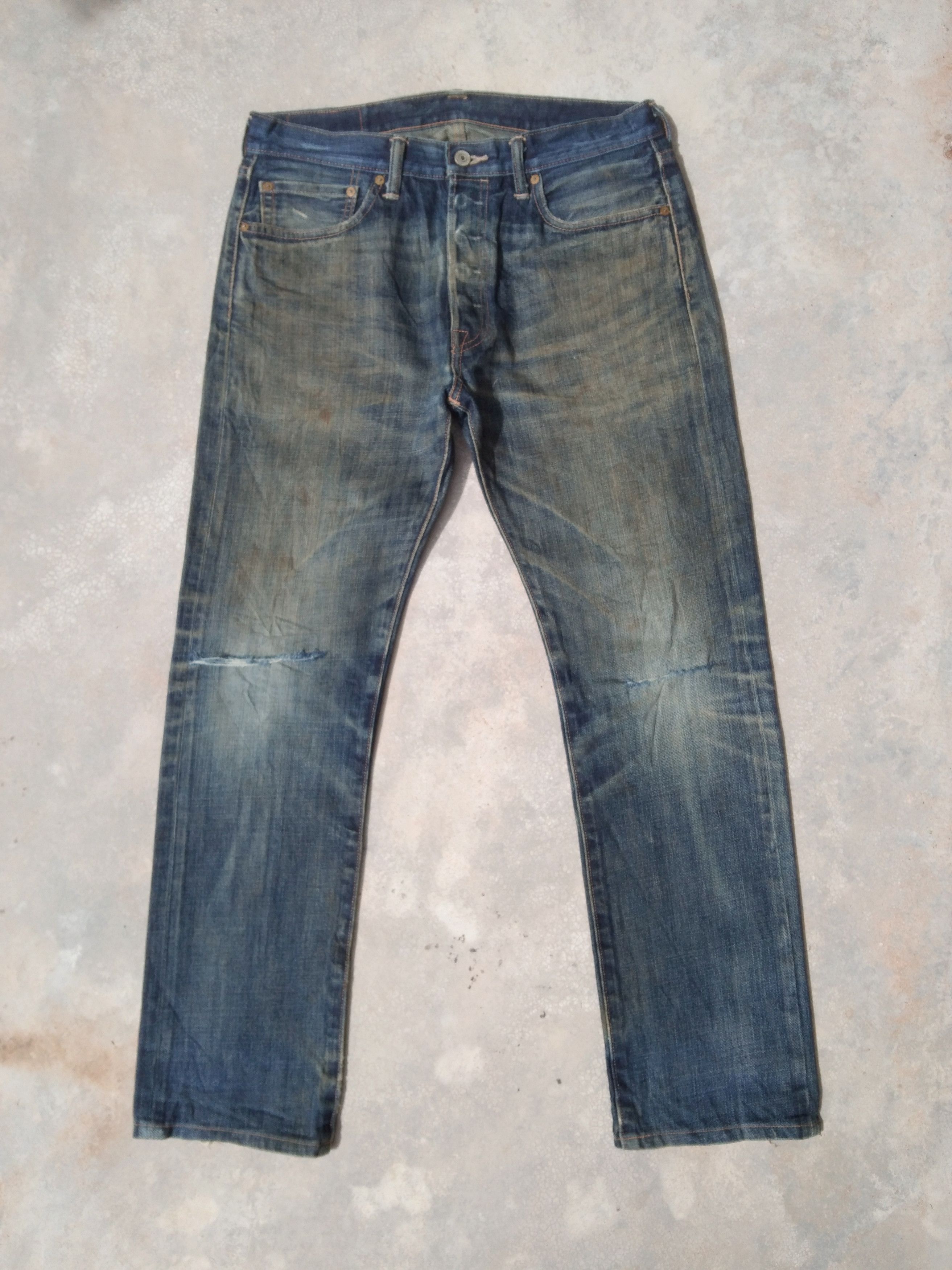 Levi's Vintage Levi's 501 Rusty Wash Distressed Jeans 32x30 Size US 32 / EU 48 - 1 Thumbnail