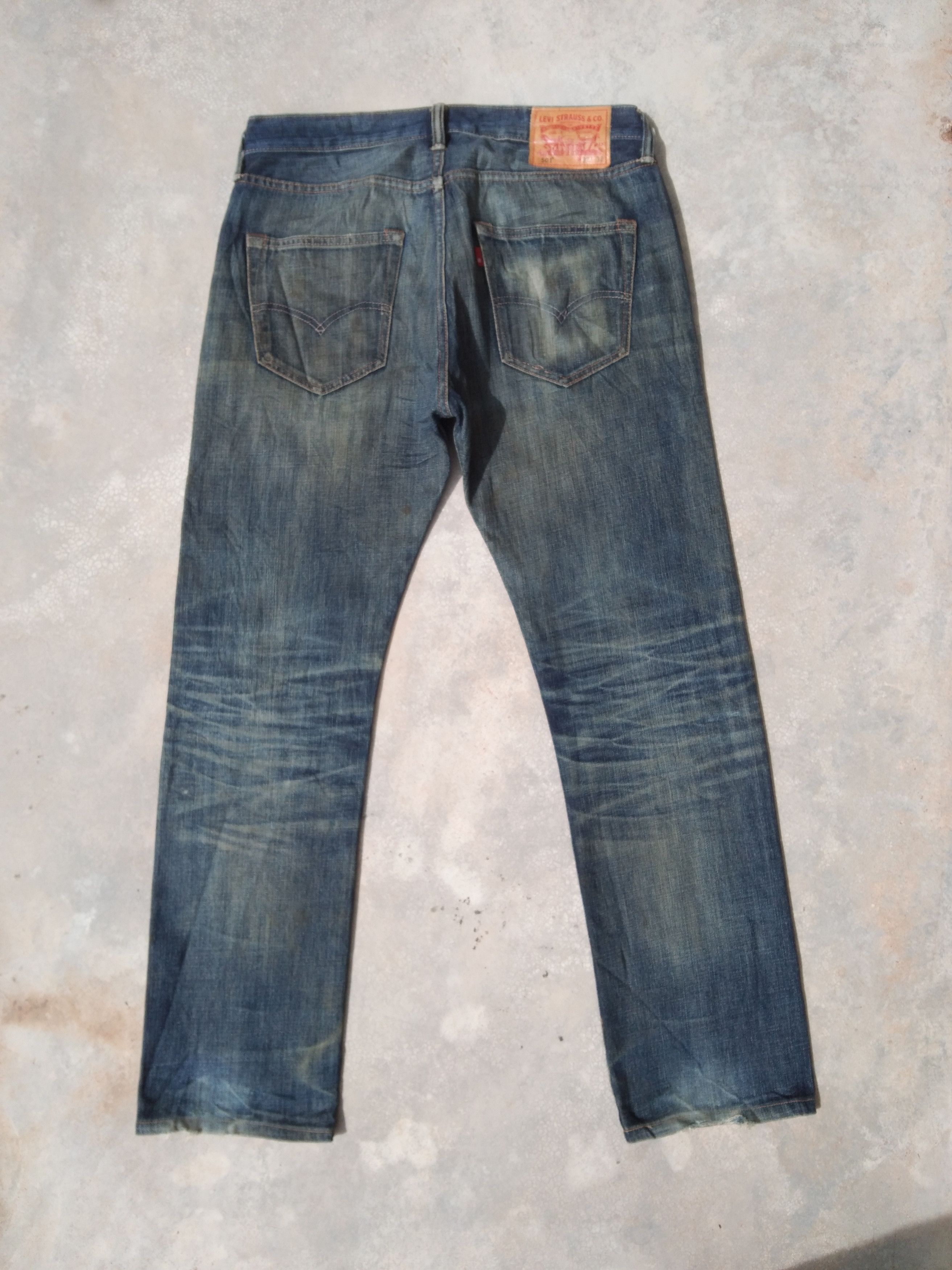 Levi's Vintage Levi's 501 Rusty Wash Distressed Jeans 32x30 Size US 32 / EU 48 - 2 Thumbnail