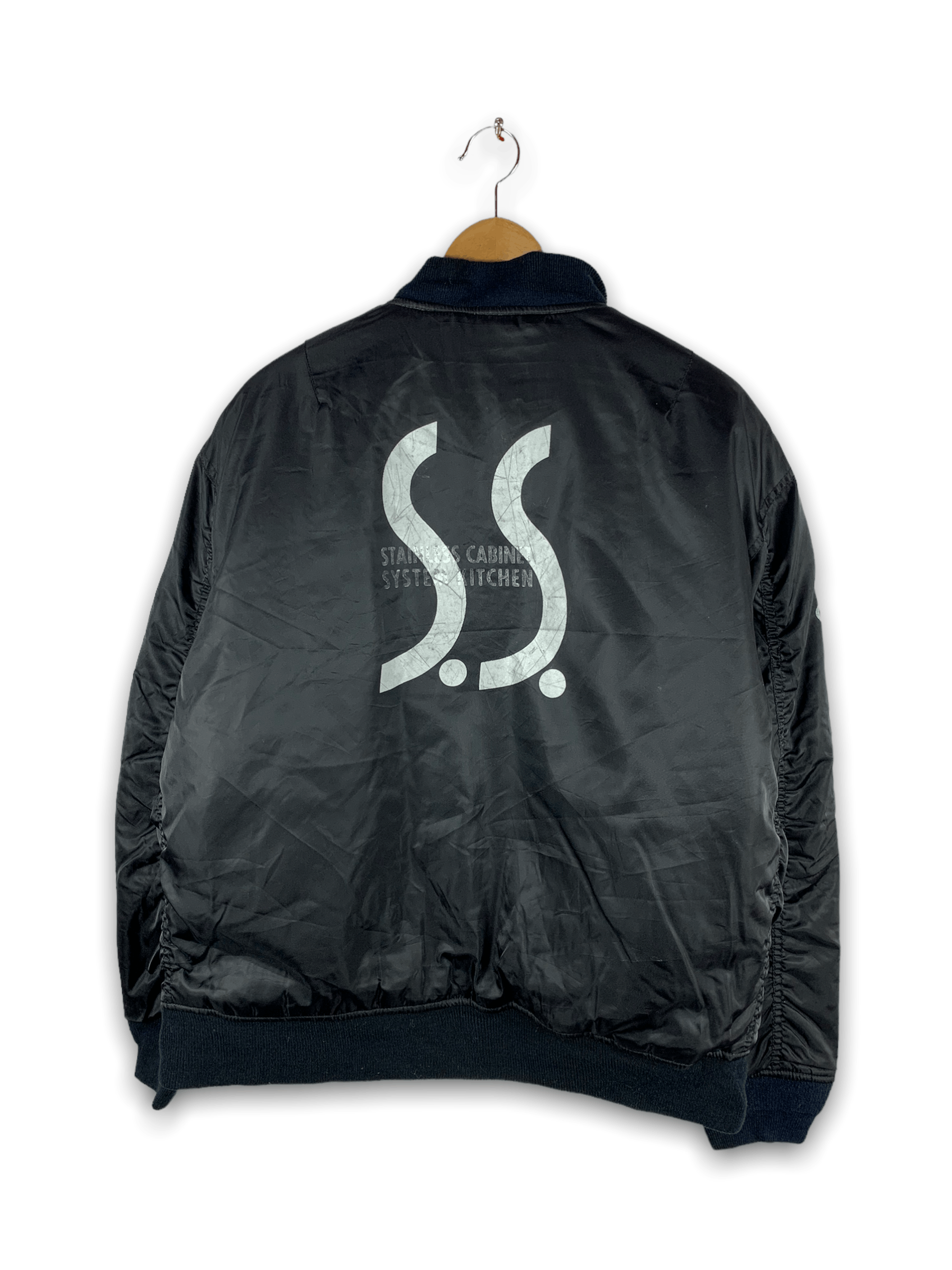 Vintage Rare! Black Flight Jacket Reversible Military Army Size US L / EU 52-54 / 3 - 2 Thumbnail