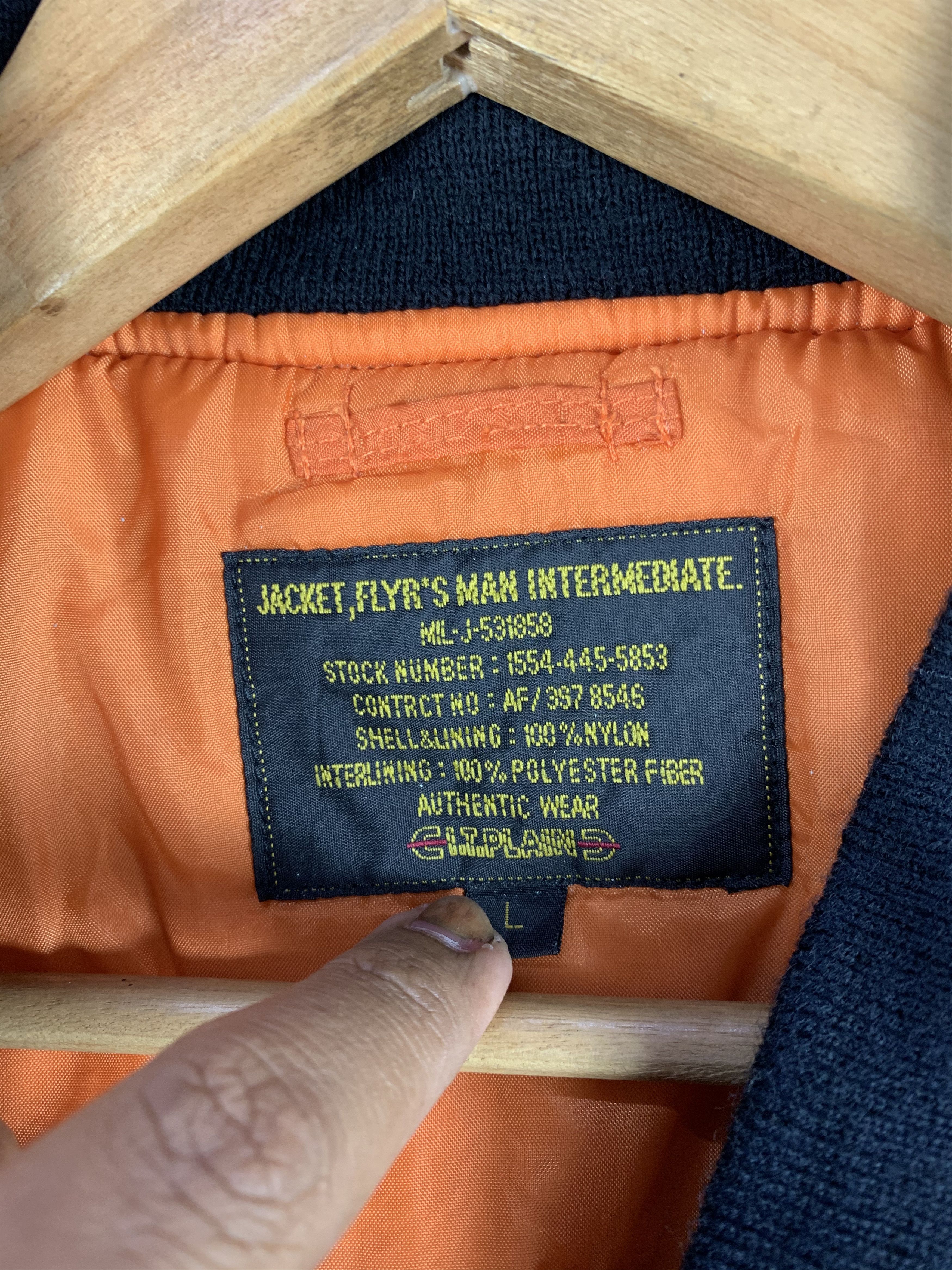Vintage Rare! Black Flight Jacket Reversible Military Army Size US L / EU 52-54 / 3 - 10 Thumbnail