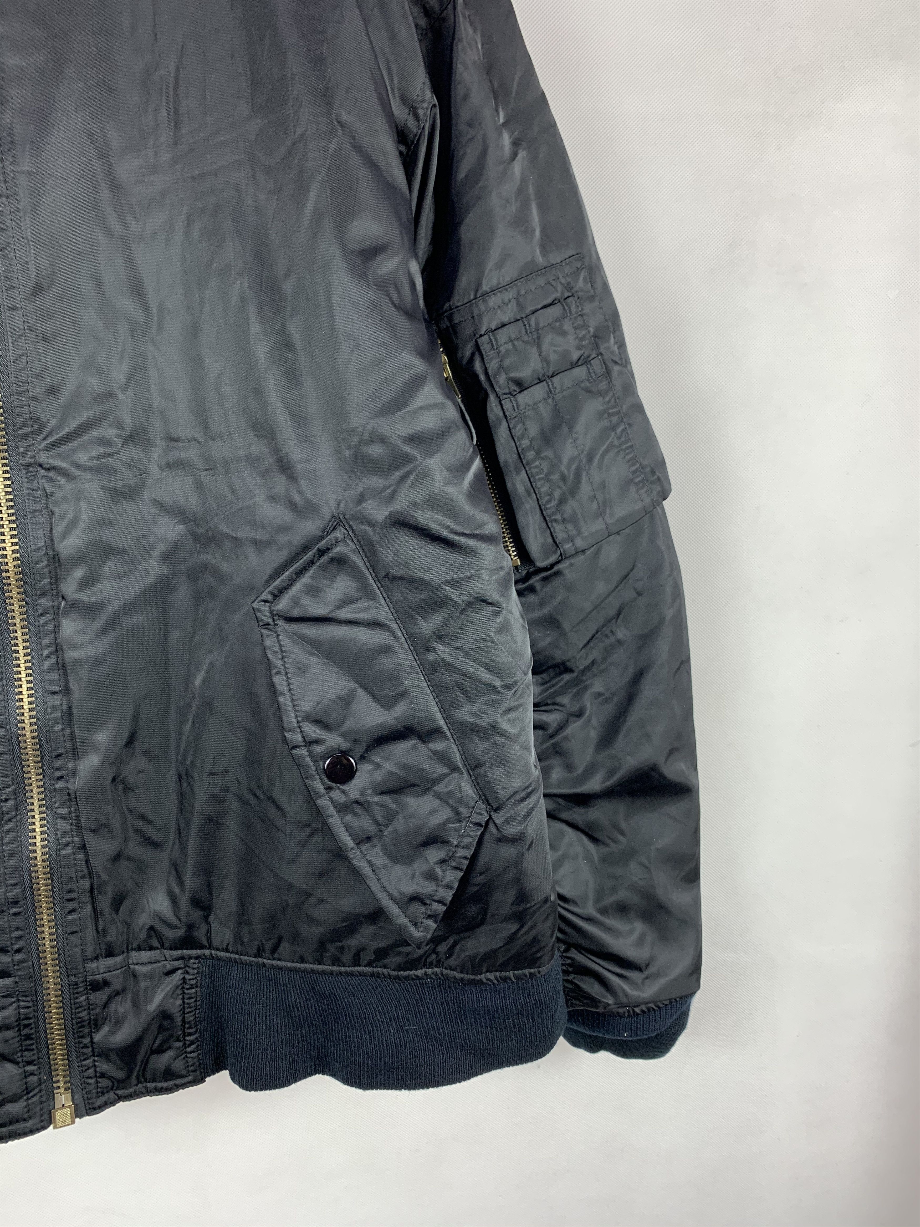 Vintage Rare! Black Flight Jacket Reversible Military Army Size US L / EU 52-54 / 3 - 6 Thumbnail