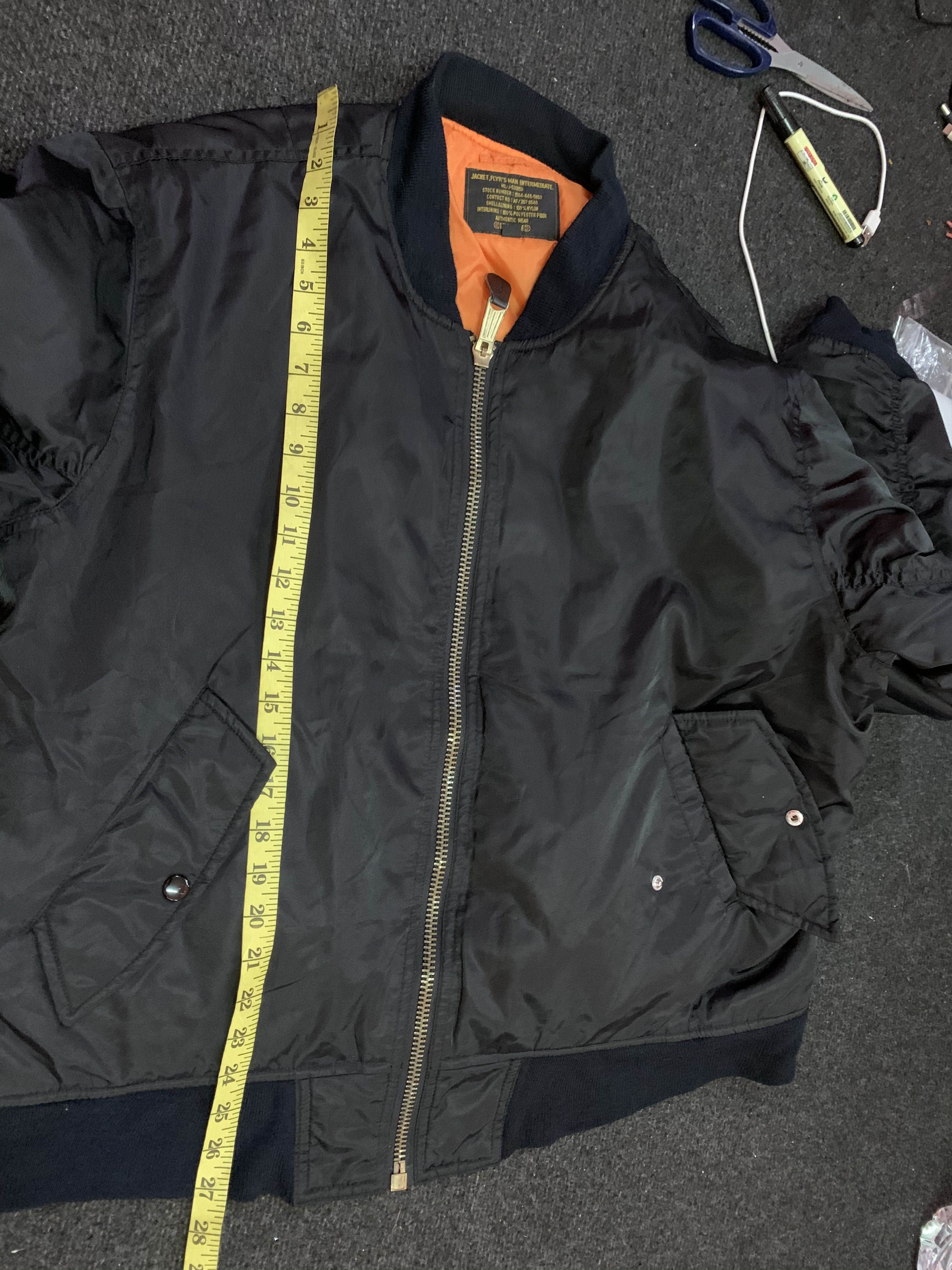 Vintage Rare! Black Flight Jacket Reversible Military Army Size US L / EU 52-54 / 3 - 13 Thumbnail