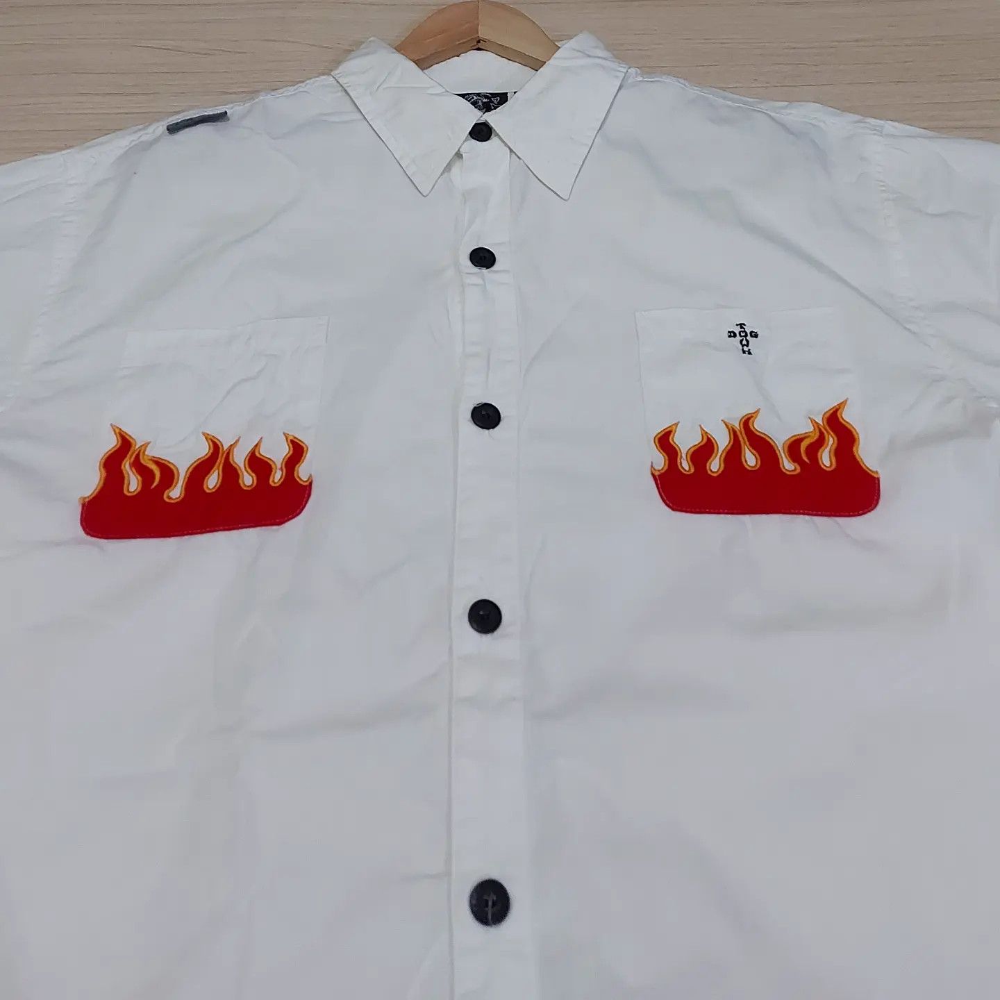 Dogtown DOG TOWN Black Dragon Flame Button Shirt Size US XL / EU 56 / 4 - 3 Thumbnail