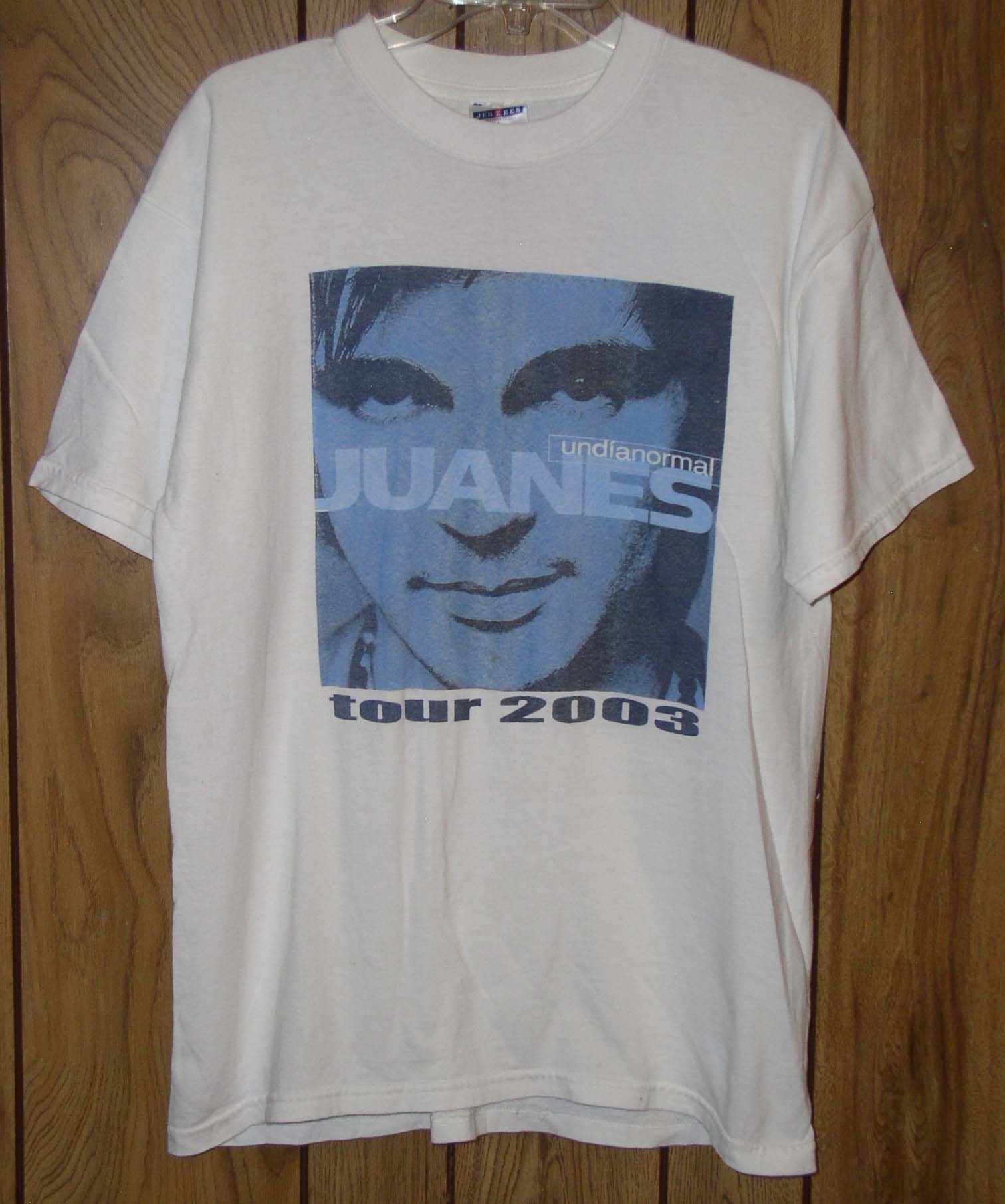 Jerzees Juanes Concert Tour T Shirt Vintage 2003 Undianormal Tour Size US L / EU 52-54 / 3 - 1 Thumbnail