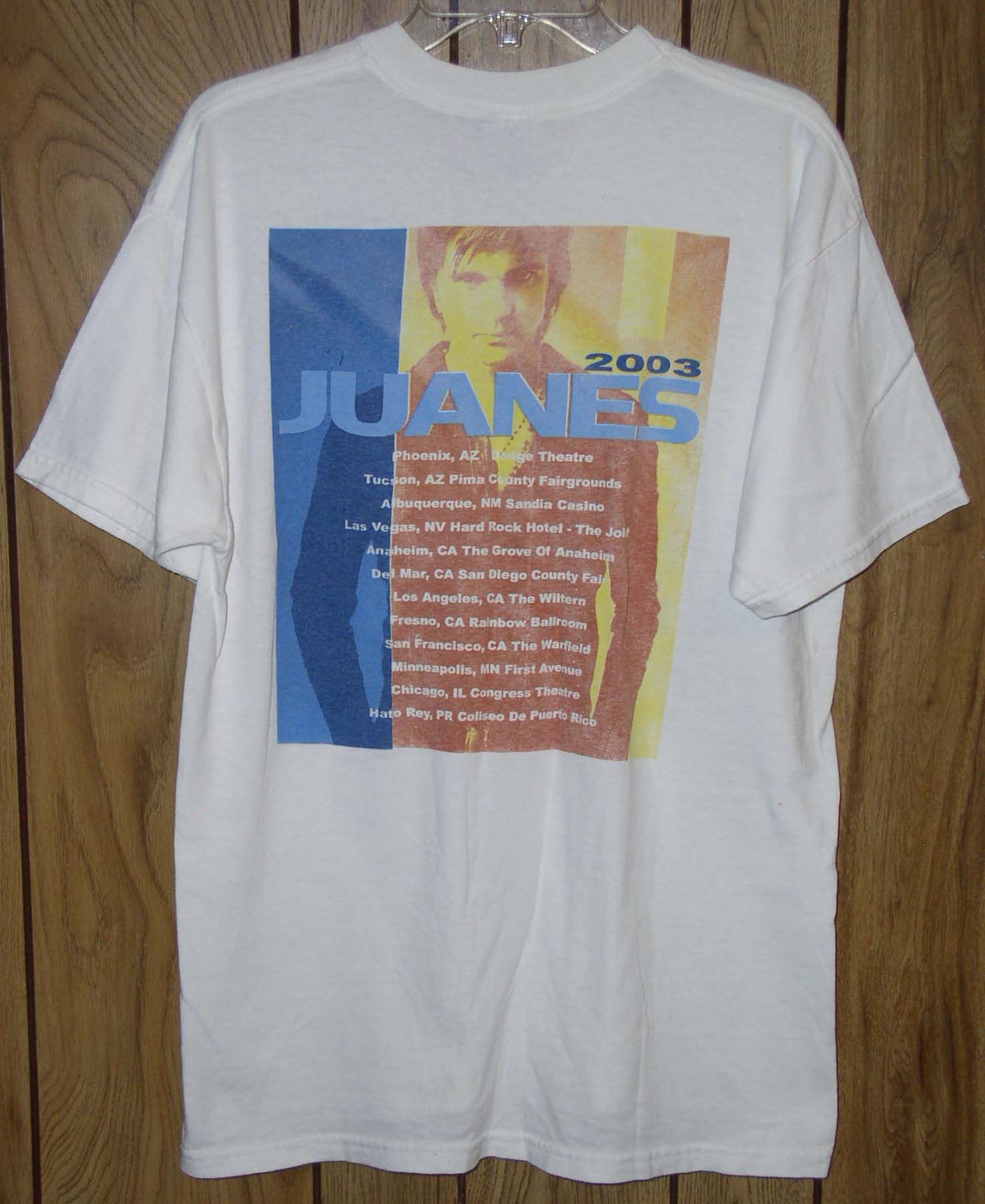 Jerzees Juanes Concert Tour T Shirt Vintage 2003 Undianormal Tour Size US L / EU 52-54 / 3 - 2 Thumbnail