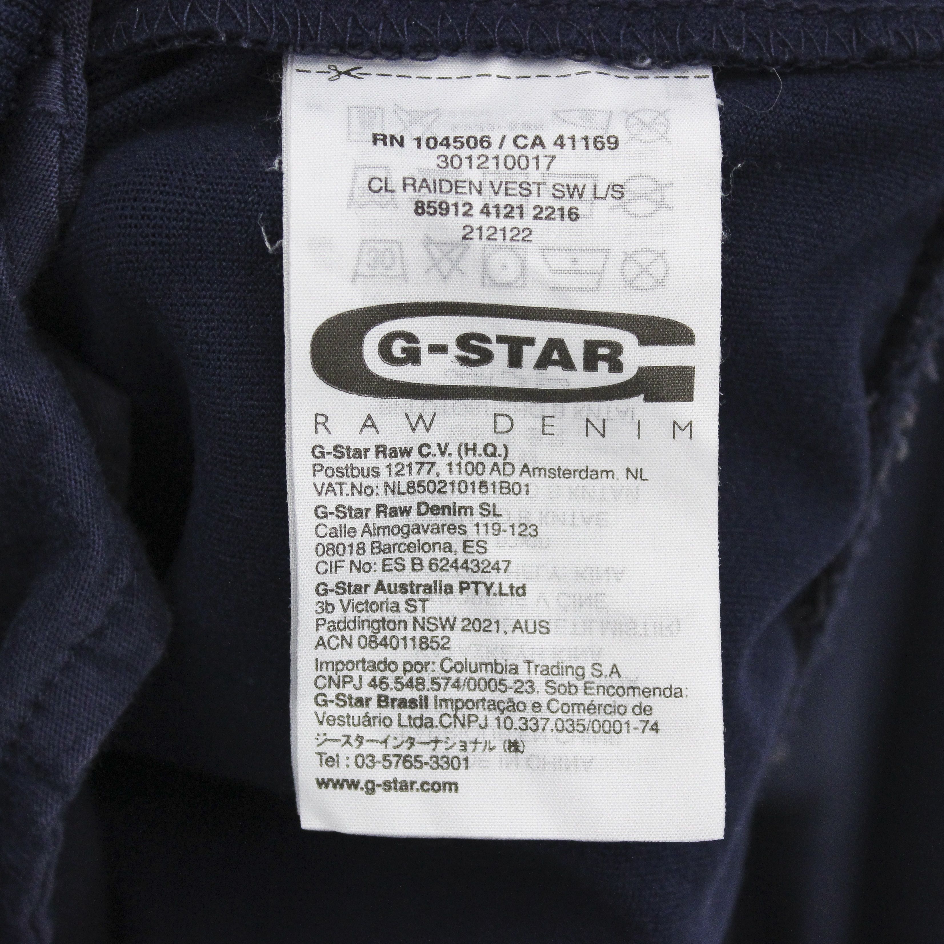 G-Star 'Raiden Vest SW' Jumper Sweatshirt Cardigan Tracksuit Size US M / EU 48-50 / 2 - 5 Thumbnail
