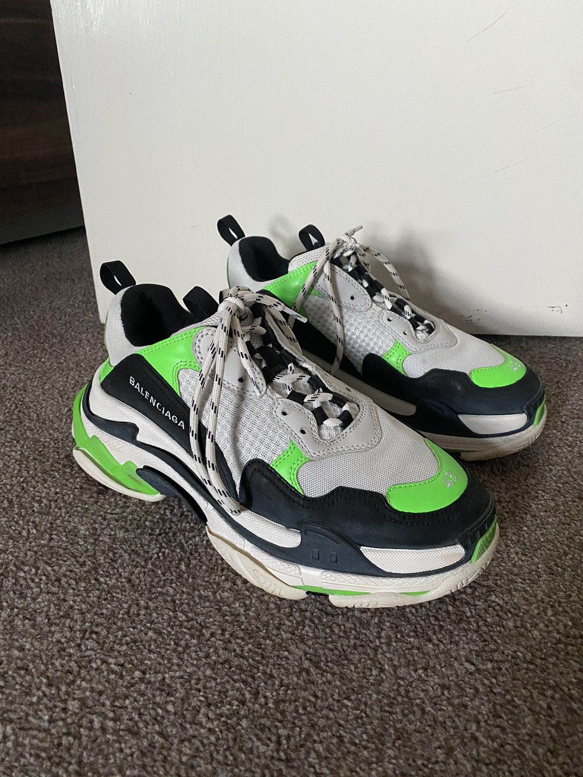 Balenciaga Balenciaga Triple S Sneaker Mr. Porter Neon Green | Grailed