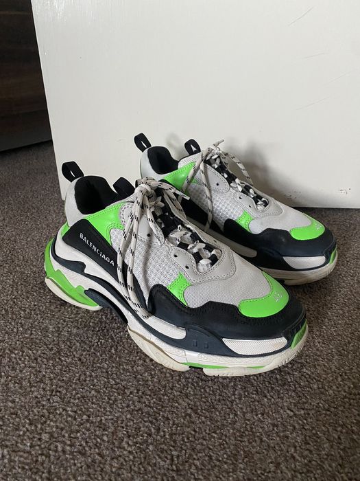 Balenciaga Balenciaga Triple S Sneaker Mr. Porter Neon Green Grailed