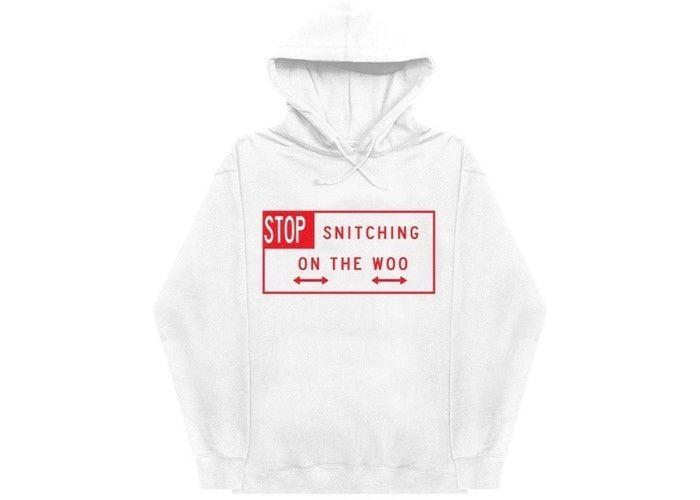 Pop Smoke x Vlone Stop snitching Hoodie W/R