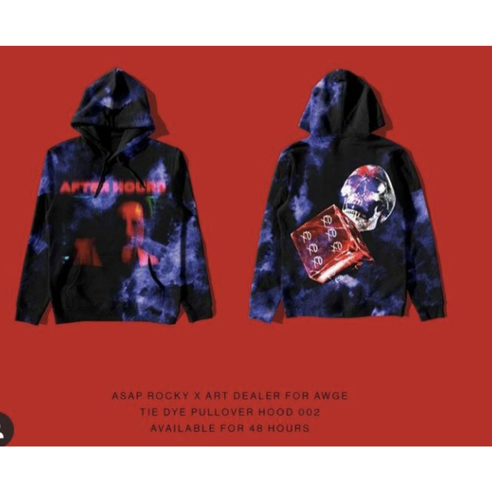 THE WEEKND ASAP ROCKY X ART DEALER AWGE TIE DYE 002 LARGE
