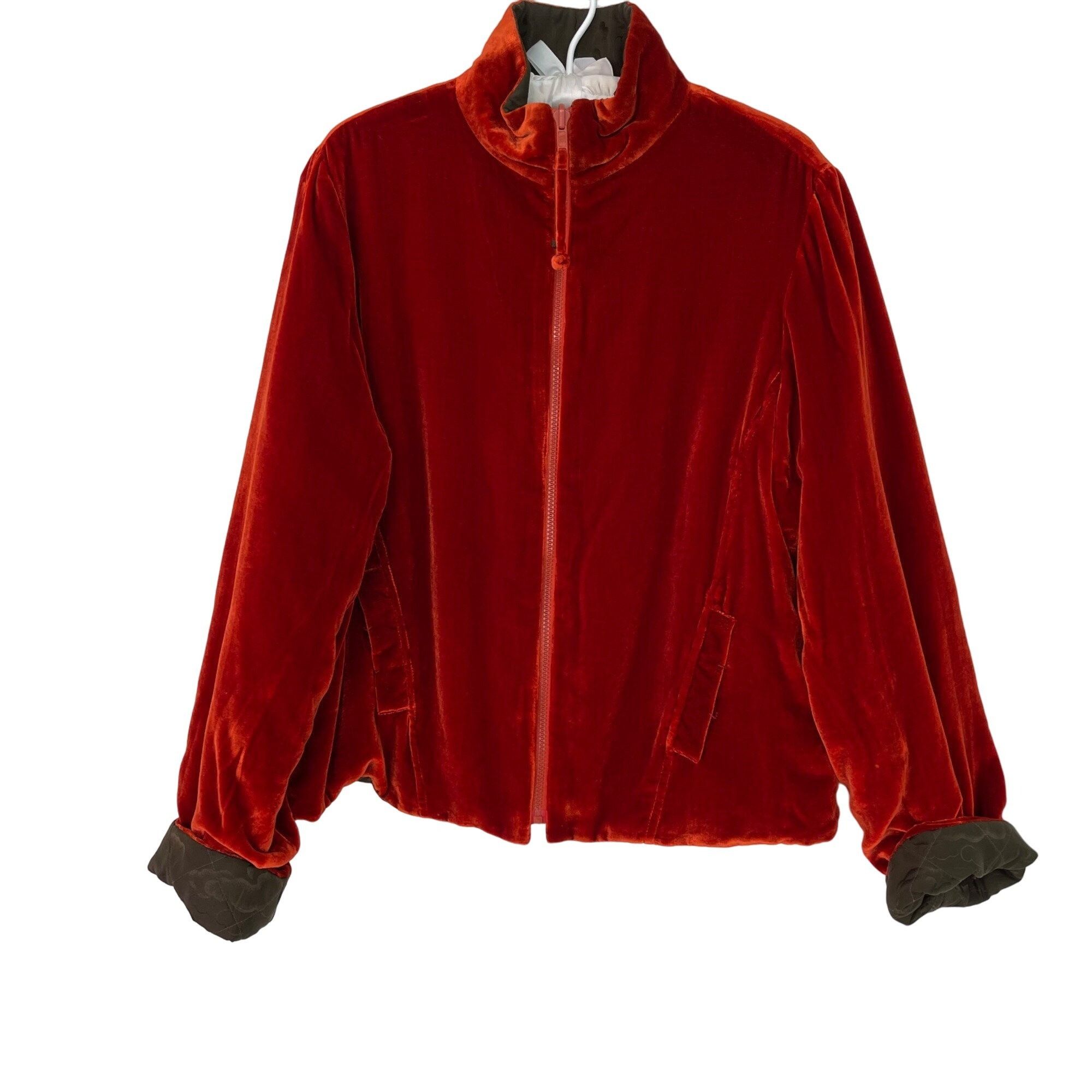 Vintage Vintage Womens Reversible Jacket Size Large Velvet Orange Size L / US 10 / IT 46 - 15 Thumbnail