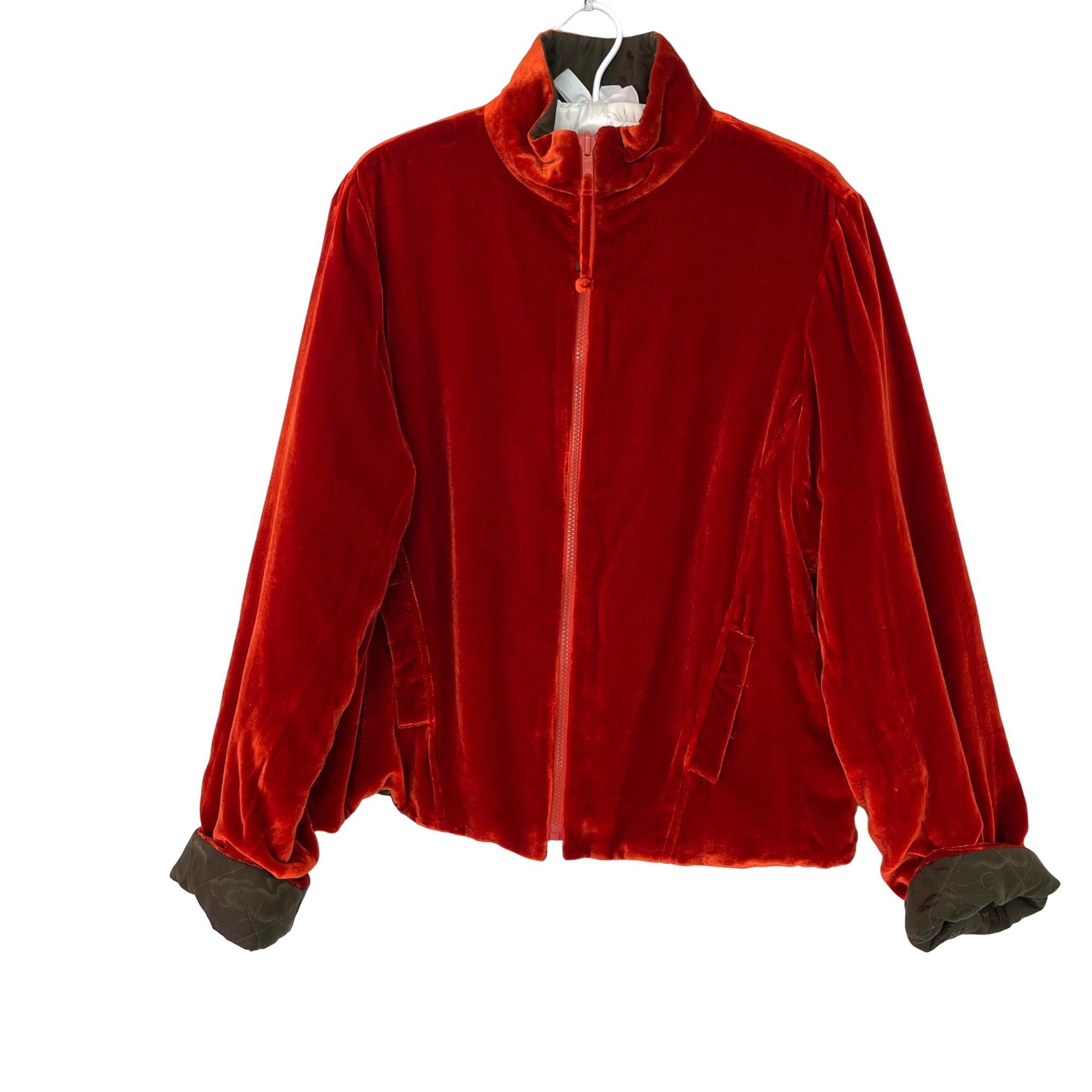 Vintage Vintage Womens Reversible Jacket Size Large Velvet Orange Size L / US 10 / IT 46 - 1 Preview