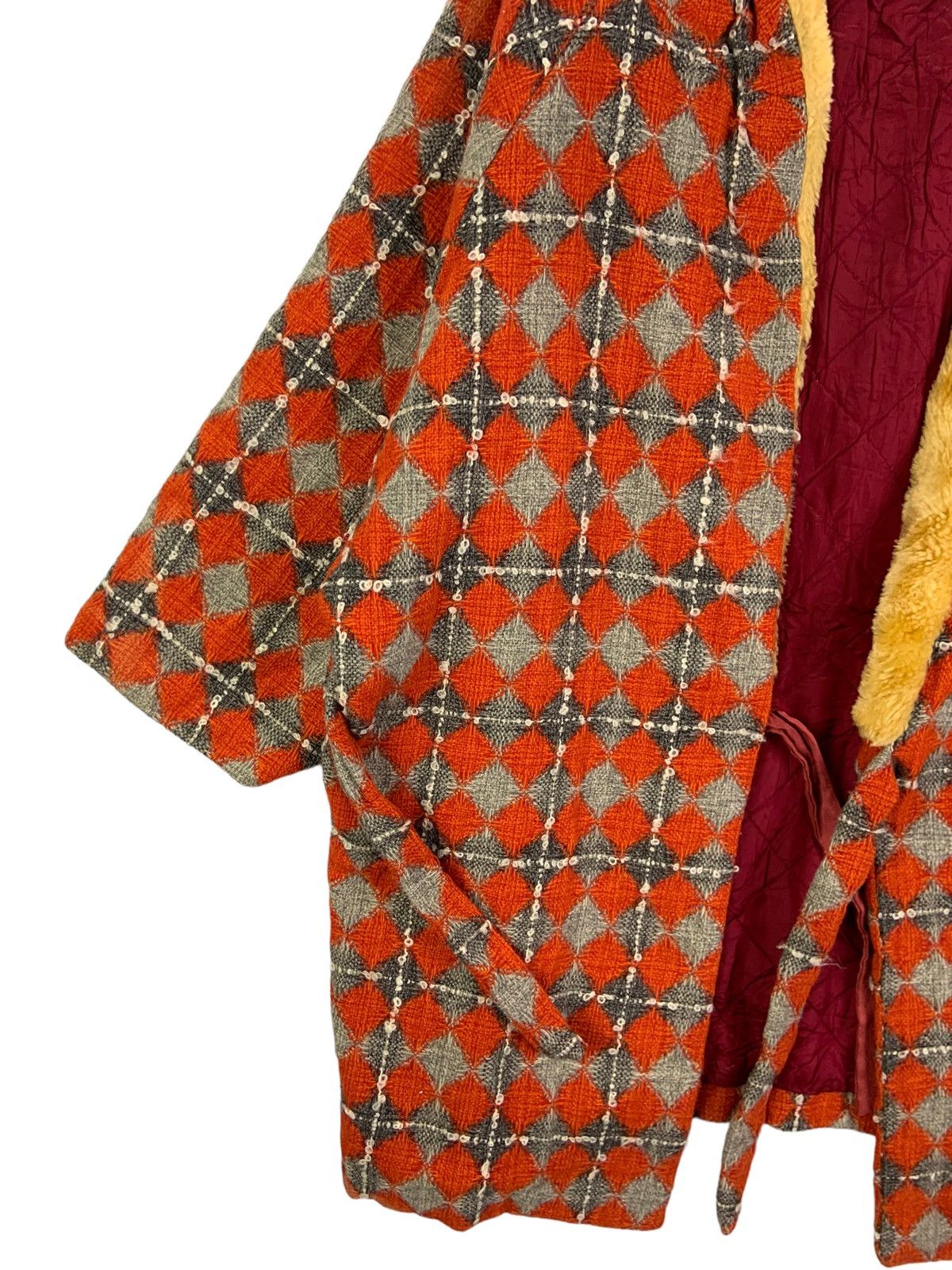 Japanese Brand Vintage Kimino Japanese Brand Checkred Traditional Design Size US XL / EU 56 / 4 - 6 Thumbnail