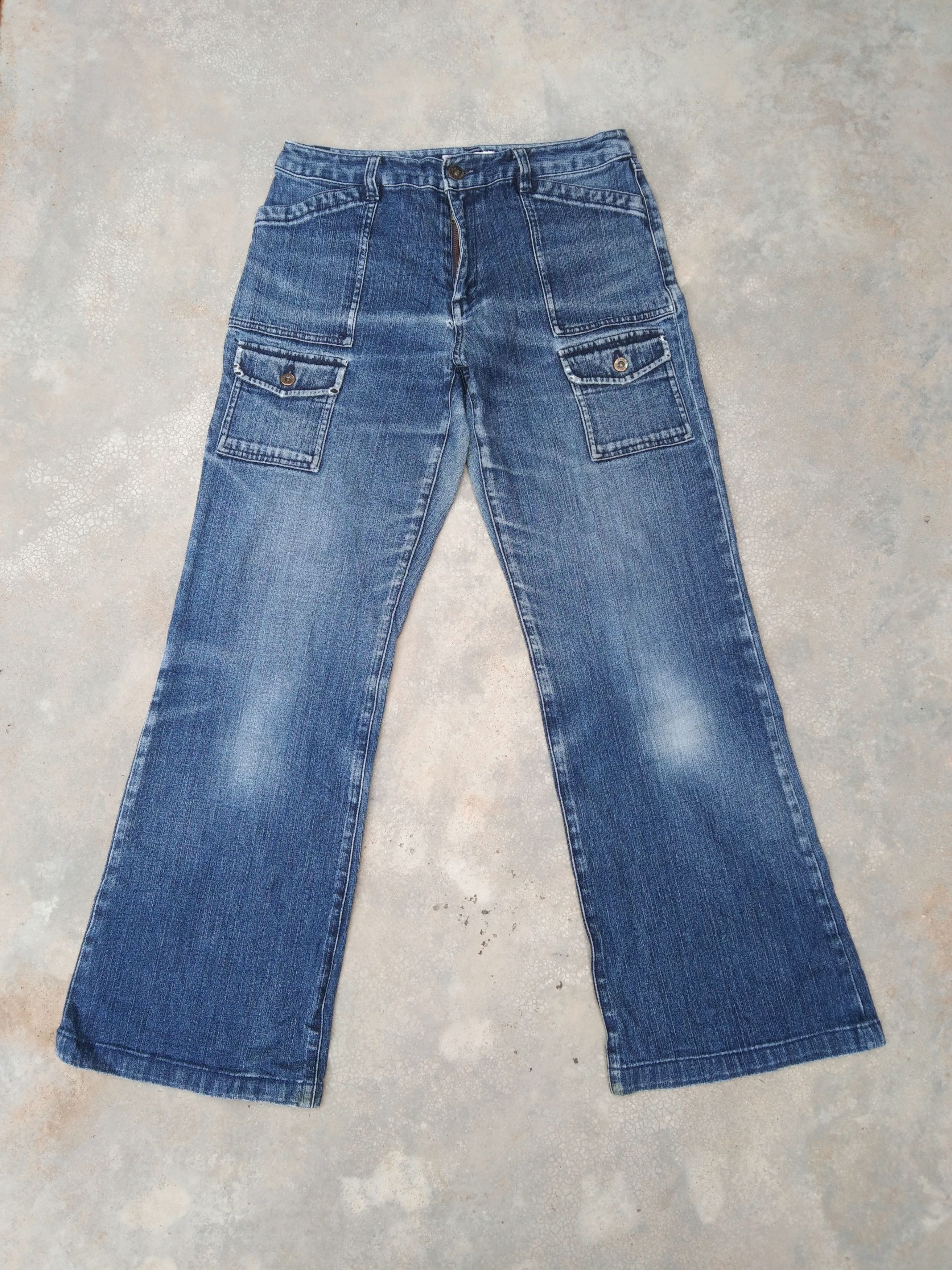 Michel Klein Vintage Faded Blue Michel Klein Boot Cut Jeans 27x28 Size US 27 - 1 Thumbnail