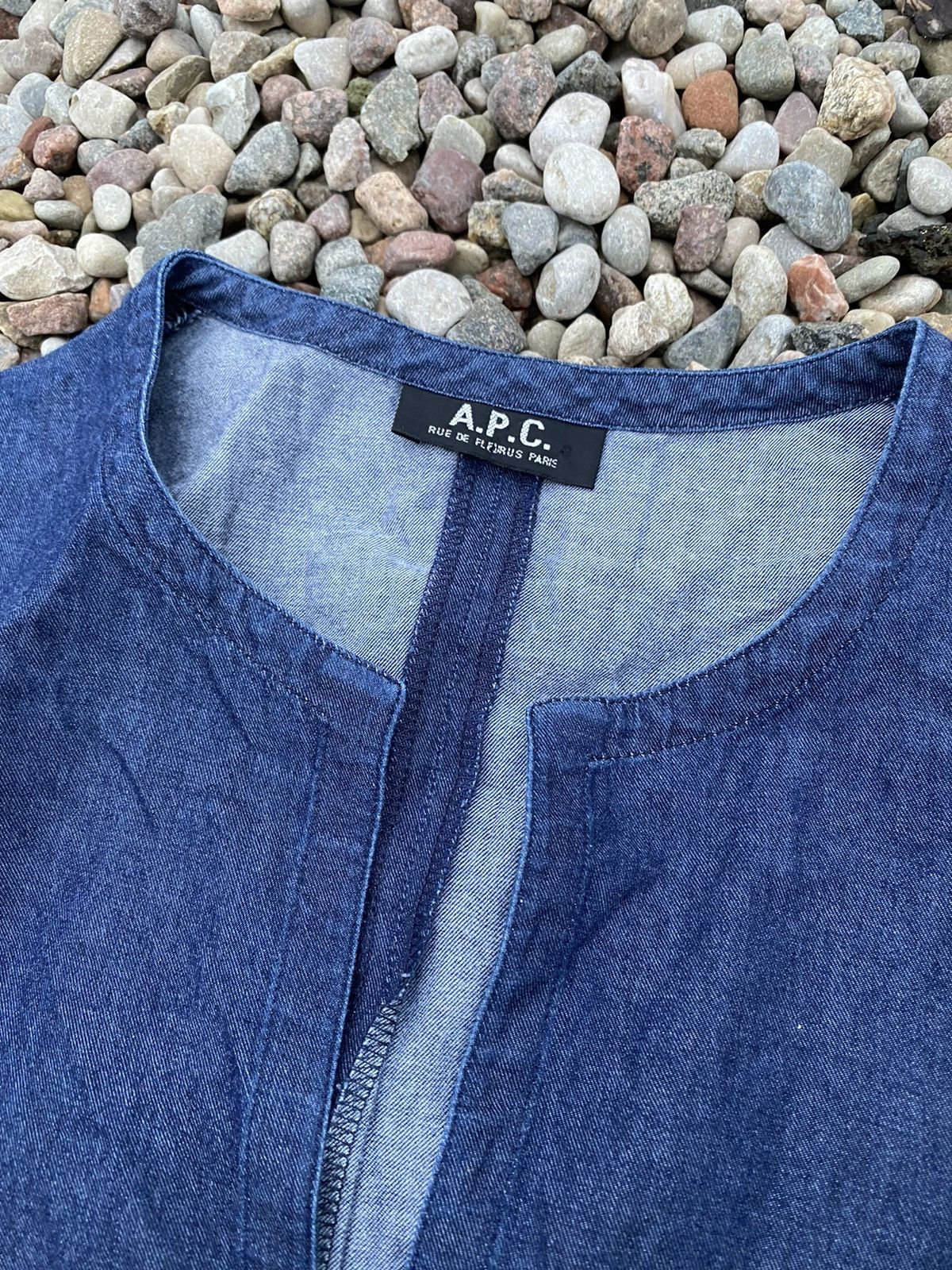 A.P.C. × Vintage A.P.C. Denim Dress With Pockets Vintage 90s Size S / US 4 / IT 40 - 8 Thumbnail