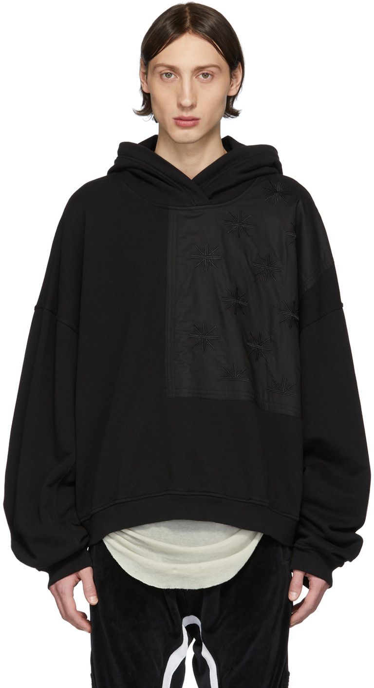 image of Haider Ackermann Perth Patch Hoodie in Black, Men's (Size Small)