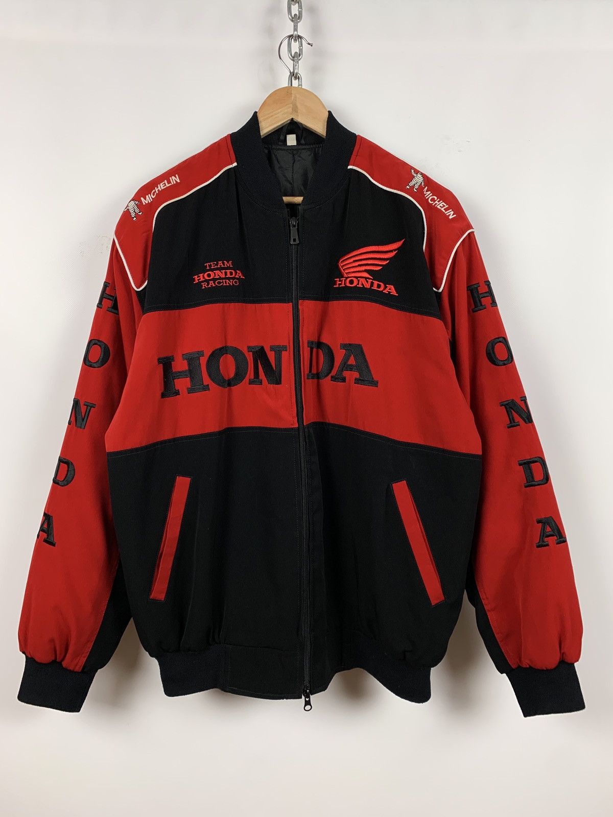 Formula 1 Vintage Honda Team Racing Michelin Bomber Jacket Size US XL / EU 56 / 4 - 1 Thumbnail