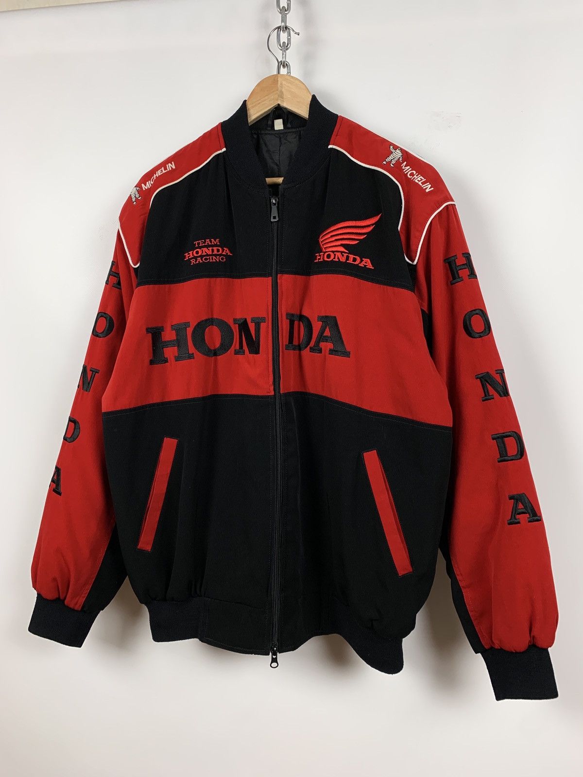 Formula 1 Vintage Honda Team Racing Michelin Bomber Jacket Size US XL / EU 56 / 4 - 3 Thumbnail