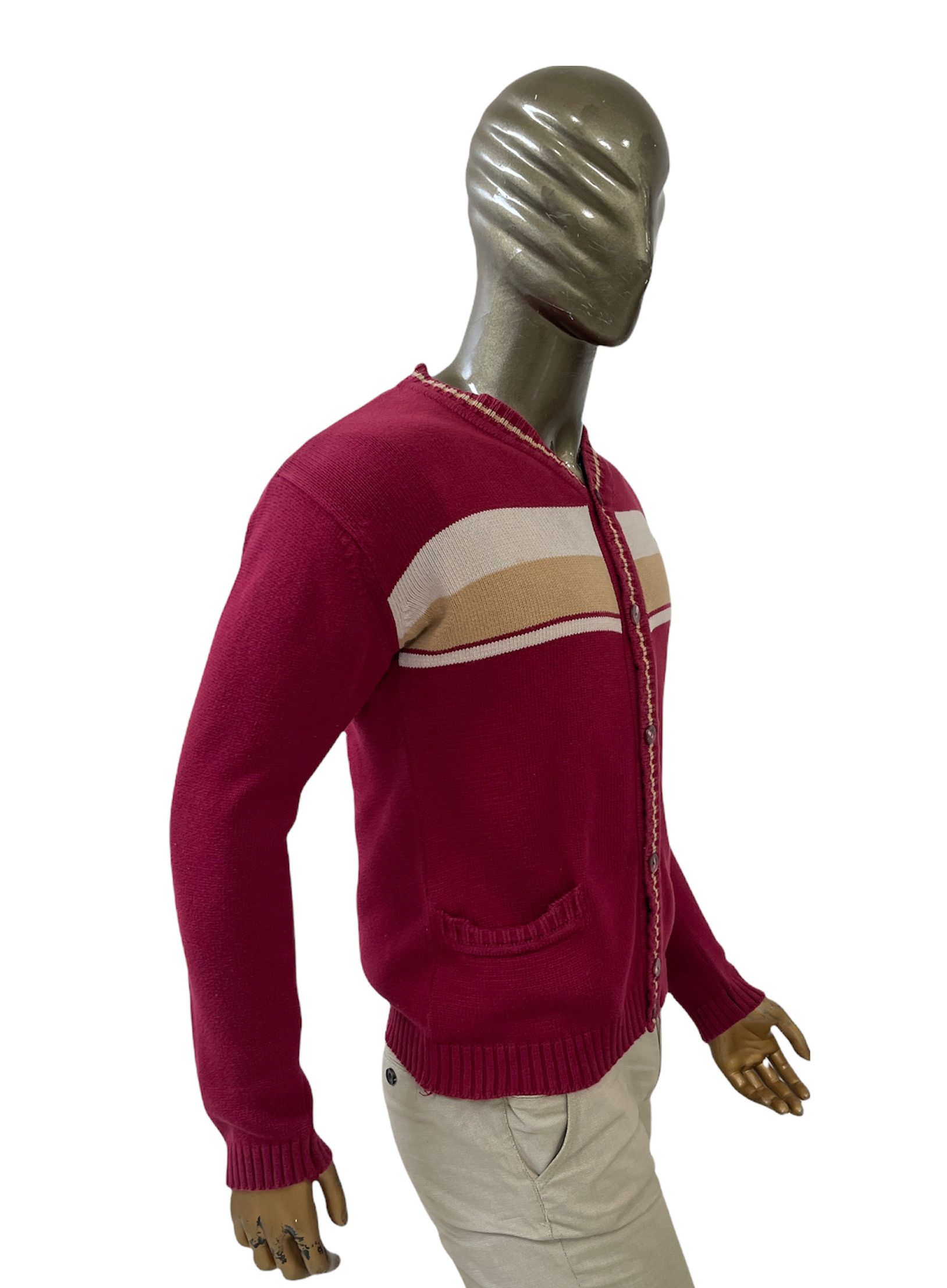 Lacoste 🔥vintage Heavy burgundy sweater cardigan Lacoste size M Size US M / EU 48-50 / 2 - 4 Thumbnail