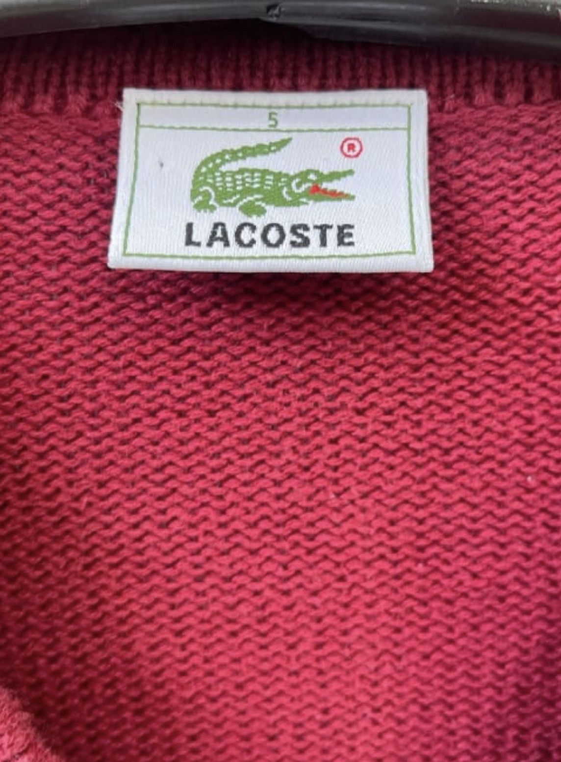 Lacoste 🔥vintage Heavy burgundy sweater cardigan Lacoste size M Size US M / EU 48-50 / 2 - 7 Thumbnail