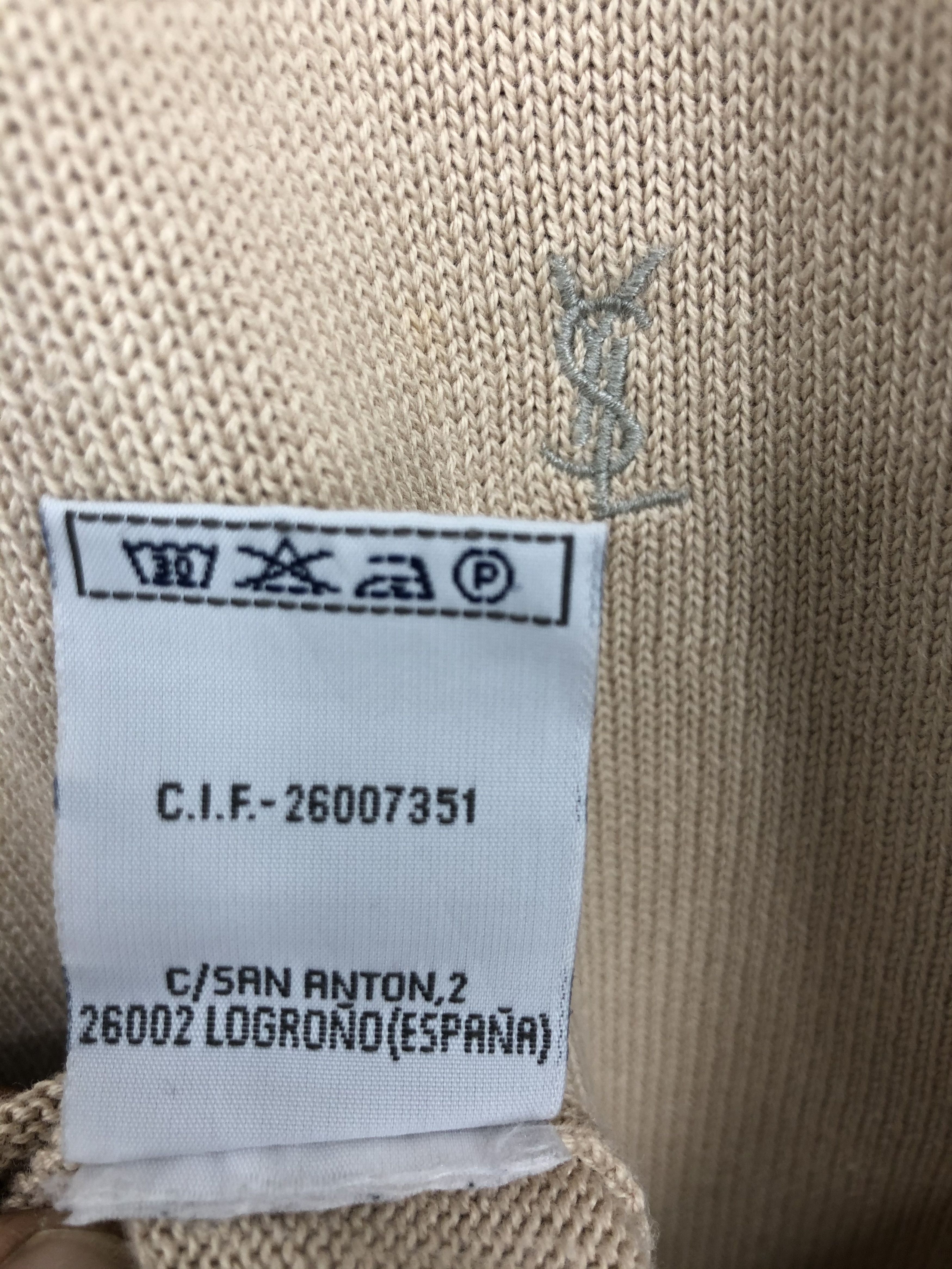 Yves Saint Laurent 🔥 Jumper sweater YSL cotton beige yves Saint Laurent L Size US L / EU 52-54 / 3 - 6 Thumbnail