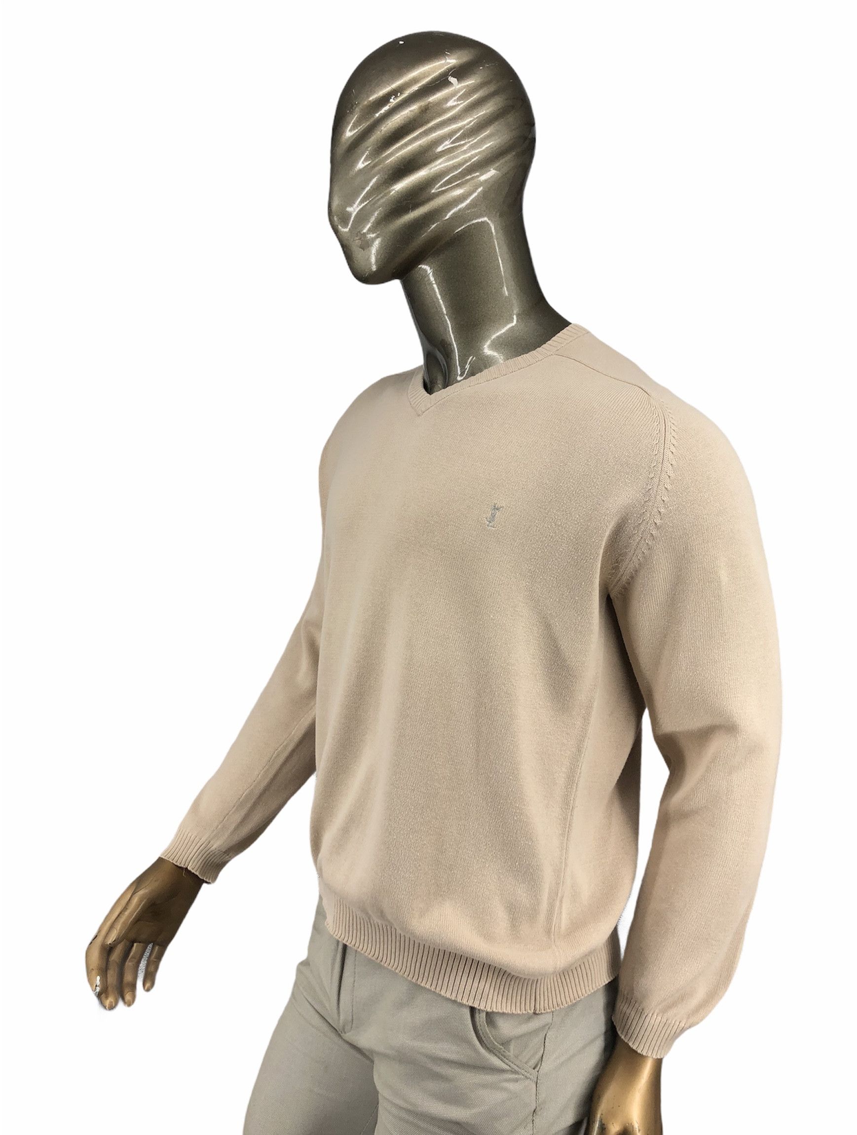 Yves Saint Laurent 🔥 Jumper sweater YSL cotton beige yves Saint Laurent L Size US L / EU 52-54 / 3 - 3 Thumbnail