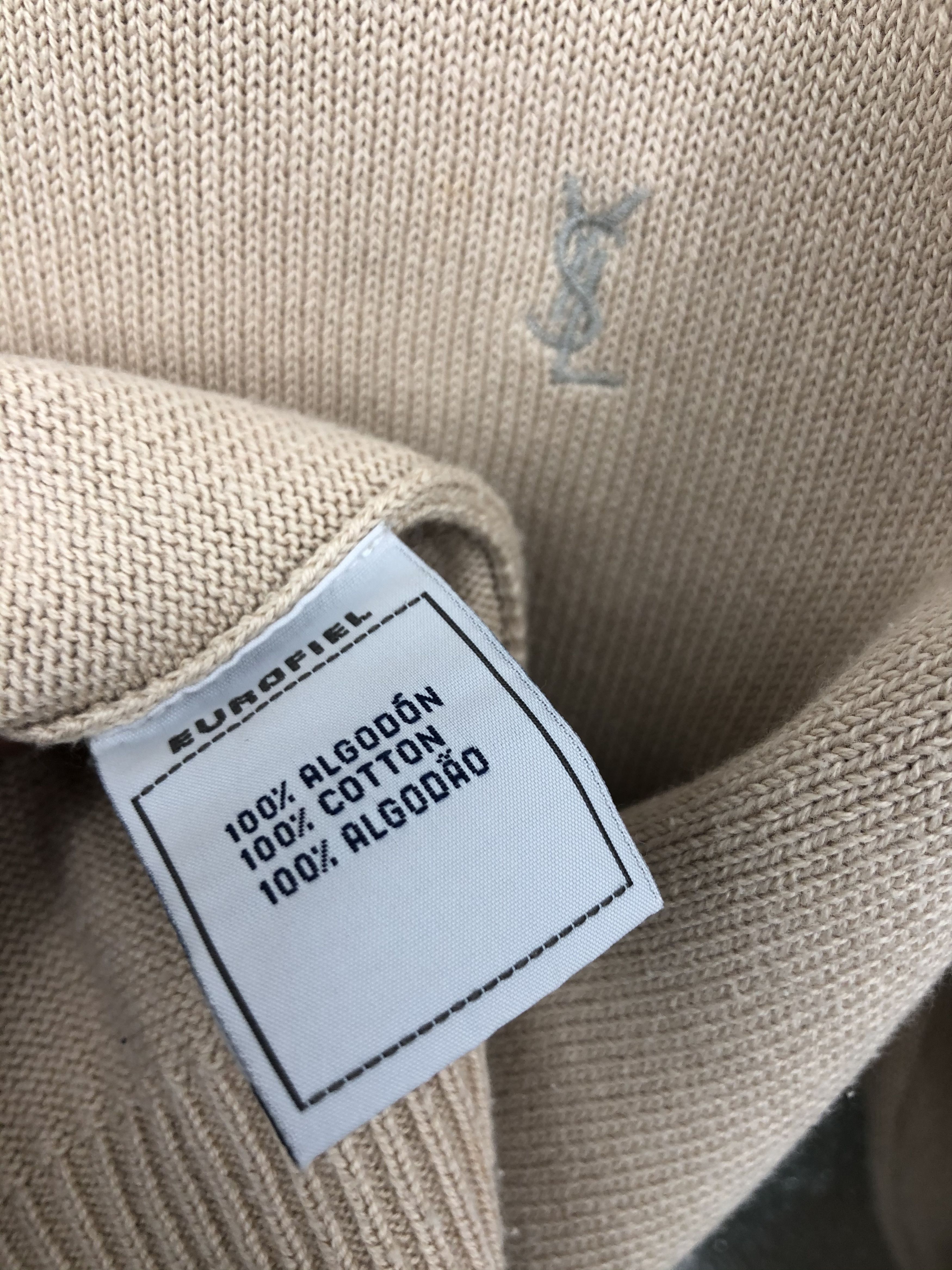 Yves Saint Laurent 🔥 Jumper sweater YSL cotton beige yves Saint Laurent L Size US L / EU 52-54 / 3 - 7 Thumbnail