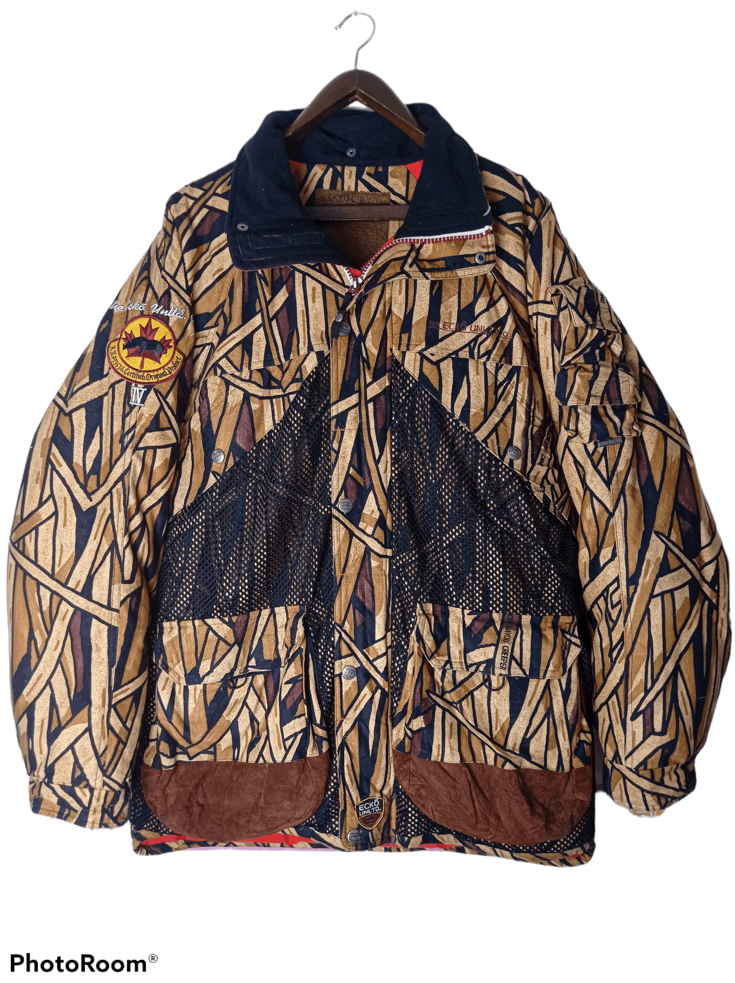 Ecko Unltd Camo Puffer Jacket Hunter Style