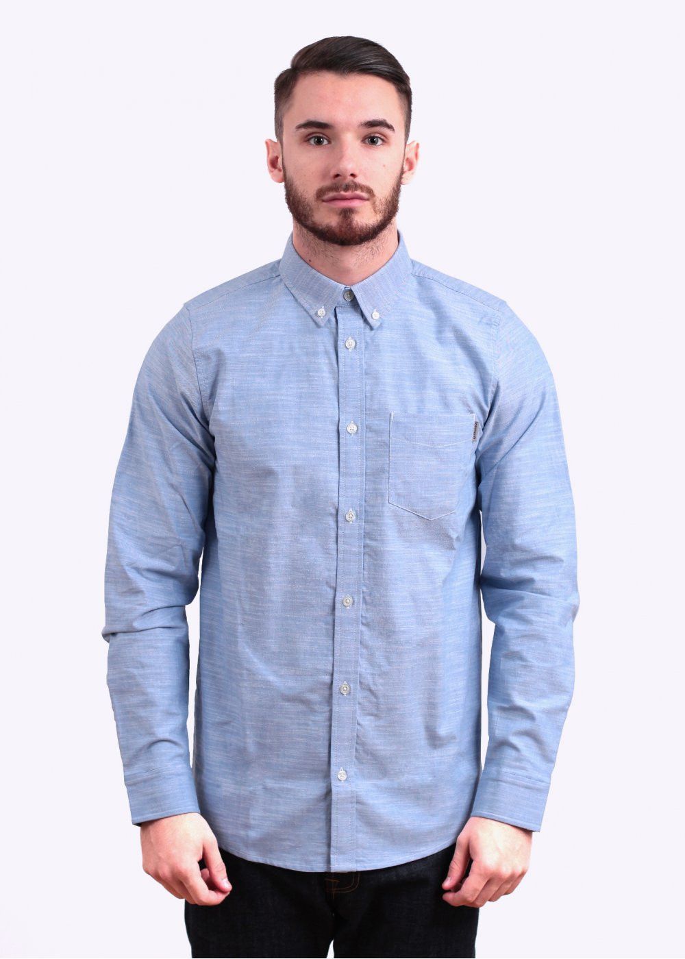 Carhartt × Carhartt Wip Carhartt L/S Rogers Shirt Slim Fit Mens Size US M / EU 48-50 / 2 - 2 Thumbnail
