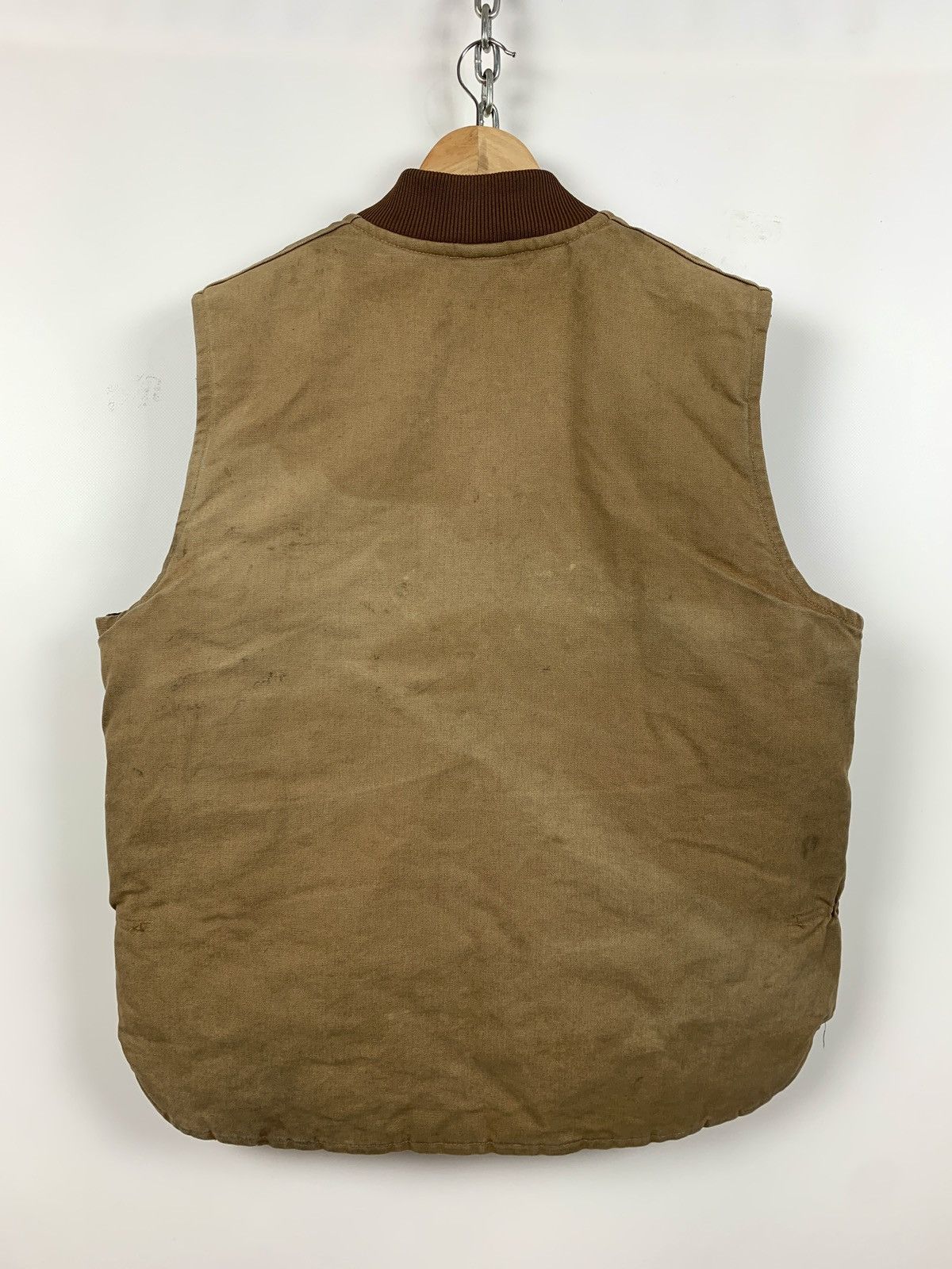 Carhartt Vintage Carhartt Quilted Workers Mustard Vest Size US XL / EU 56 / 4 - 2 Thumbnail