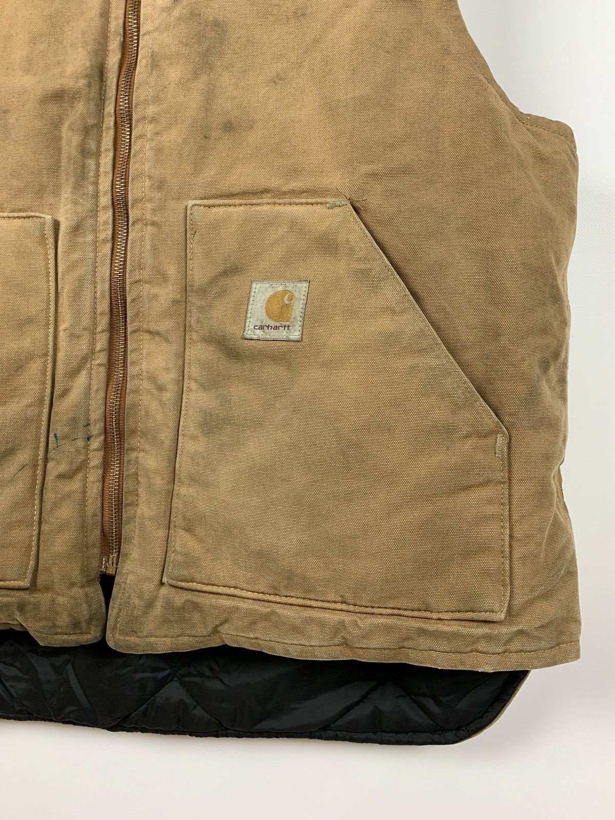 Carhartt Vintage Carhartt Quilted Workers Mustard Vest Size US XL / EU 56 / 4 - 7 Thumbnail