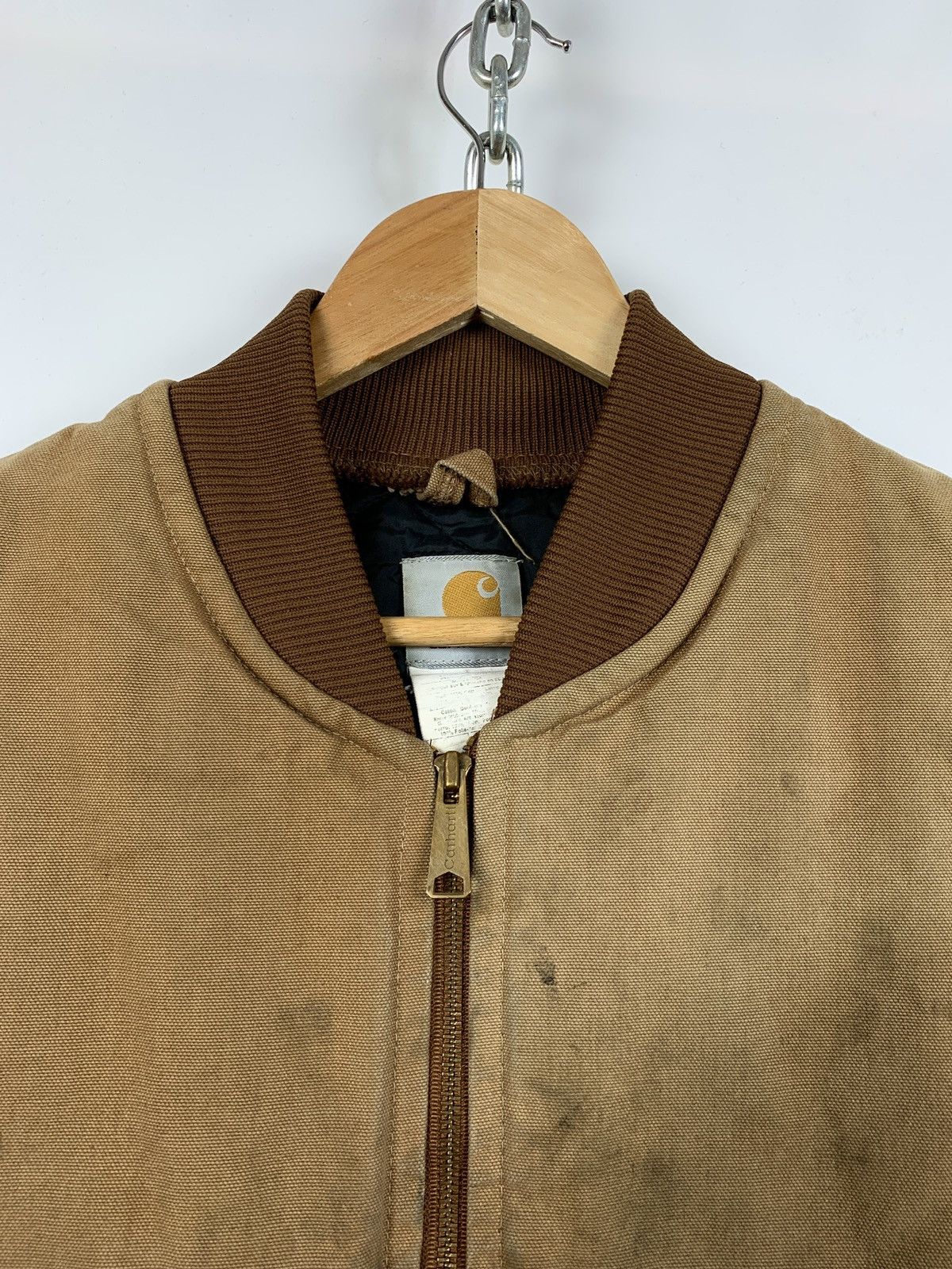 Carhartt Vintage Carhartt Quilted Workers Mustard Vest Size US XL / EU 56 / 4 - 5 Thumbnail