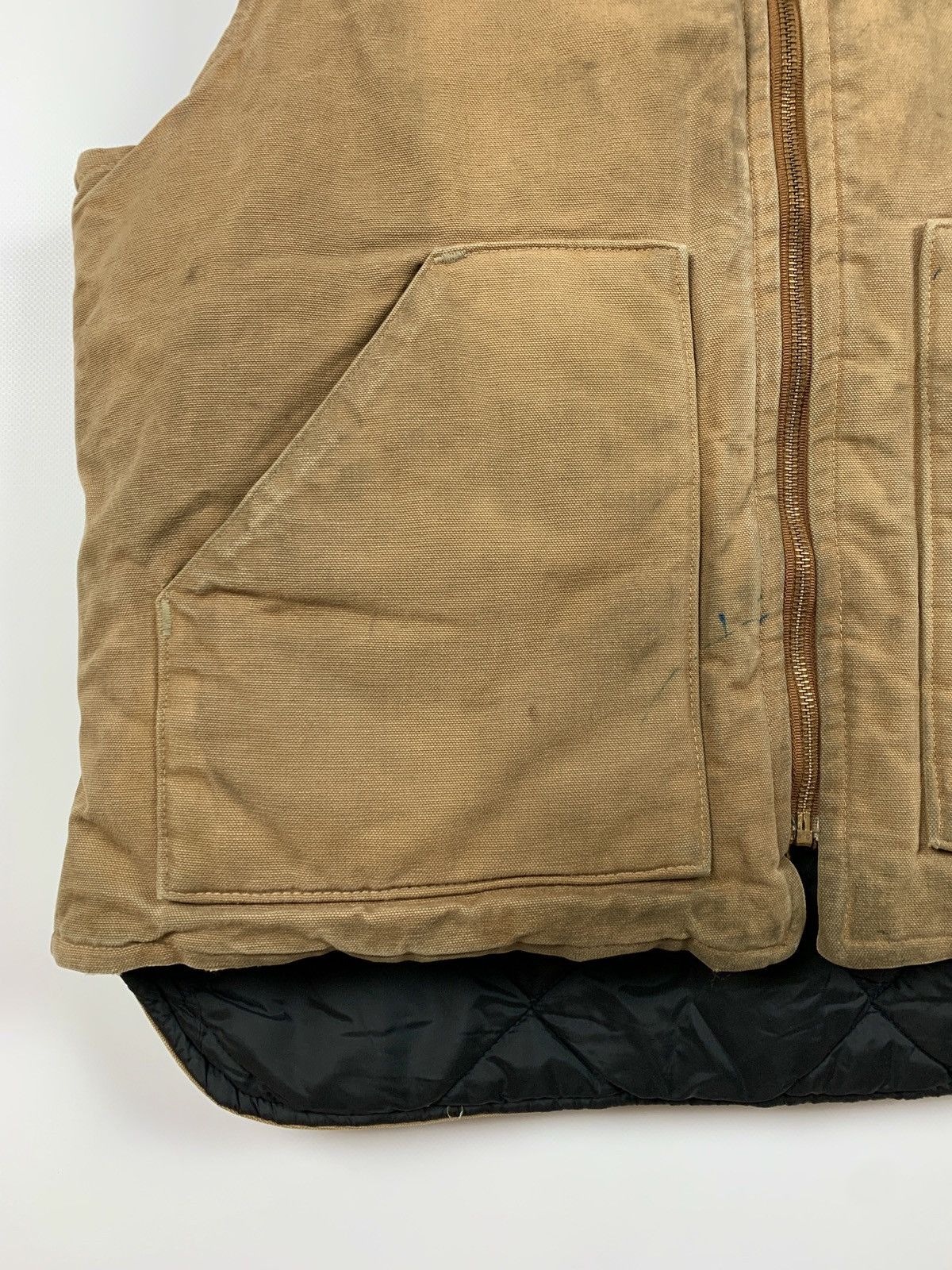 Carhartt Vintage Carhartt Quilted Workers Mustard Vest Size US XL / EU 56 / 4 - 6 Thumbnail