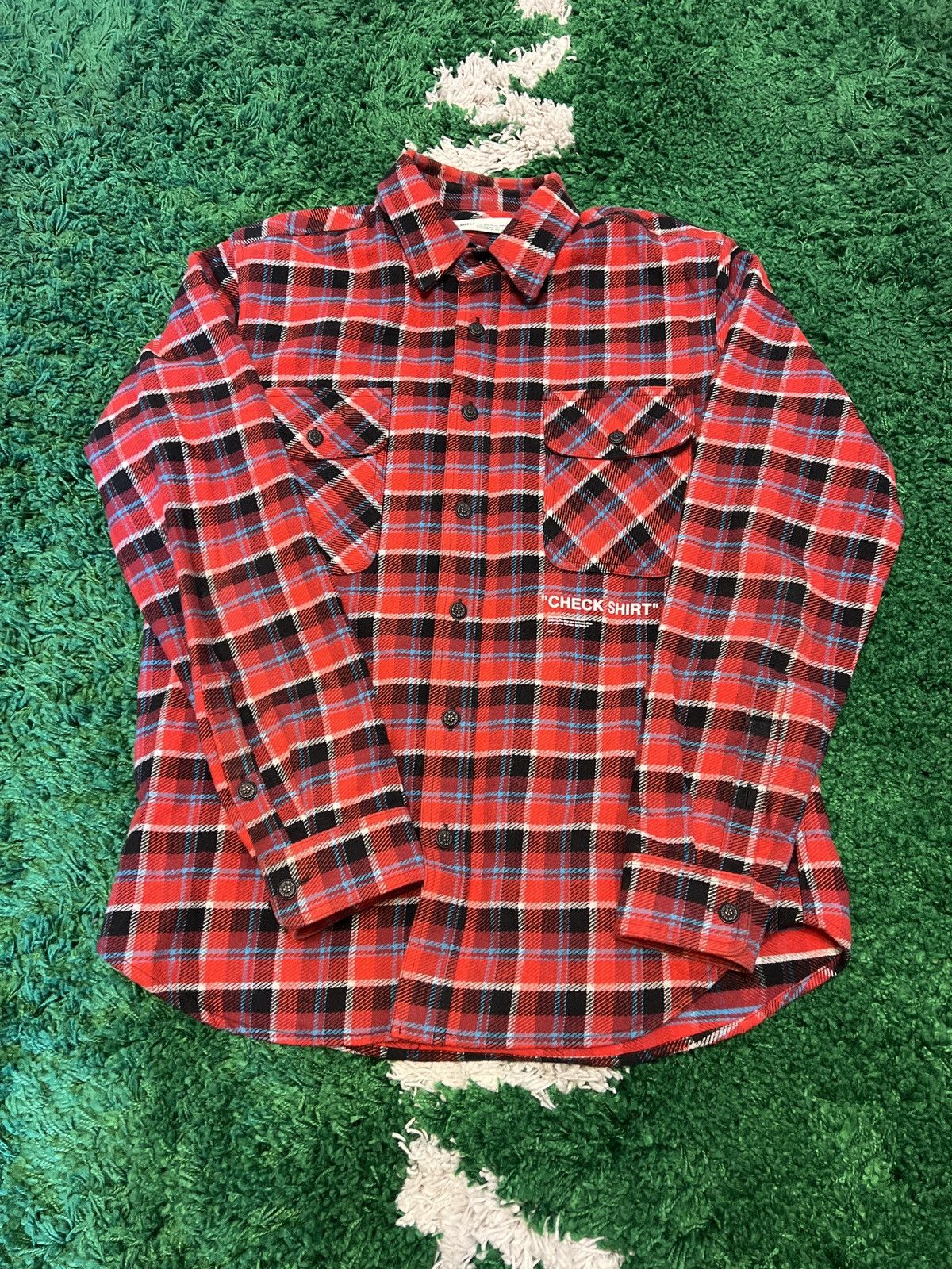 Off-White Off-White Red Check Flannel Longsleeve Size US M / EU 48-50 / 2 - 1 Preview