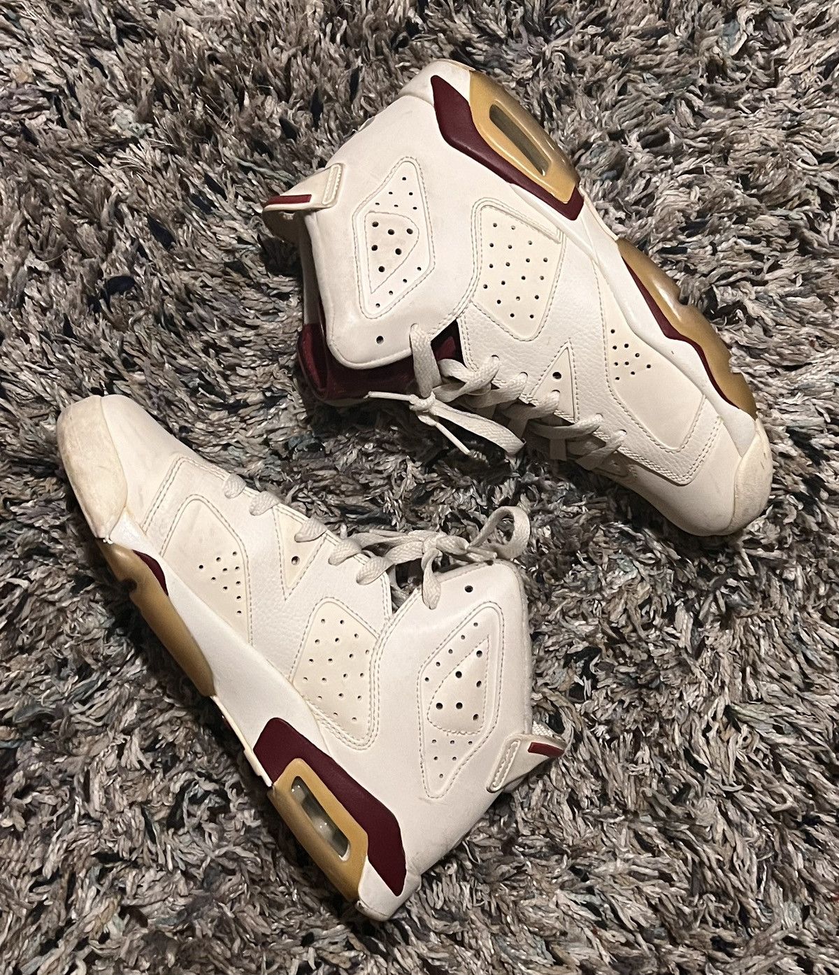 Jordan Brand × Nike Air Jordan 6 Retro OG BG Maroon 2015 Size US 6.5 / EU 39-40 - 2 Thumbnail