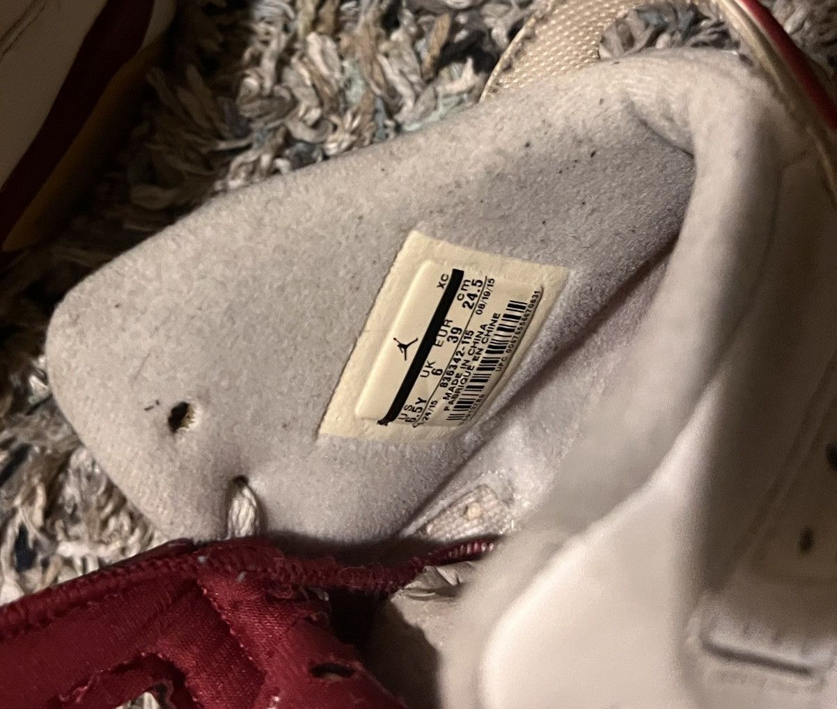 Jordan Brand × Nike Air Jordan 6 Retro OG BG Maroon 2015 Size US 6.5 / EU 39-40 - 6 Thumbnail