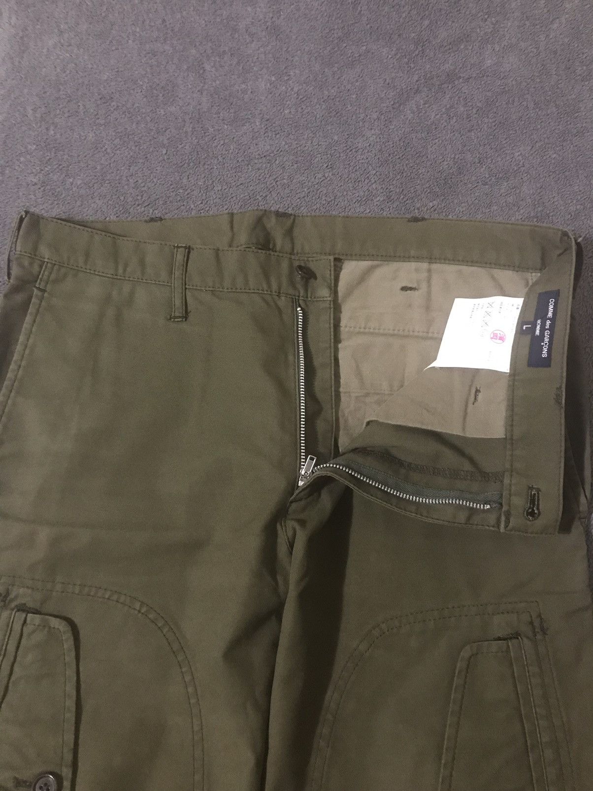 Comme des Garcons × Comme des Garcons Homme × Comme des Garcons Homme Plus AD2004 Flight Pocket Military Cargo Double knee Pants Size US 32 / EU 48 - 5 Thumbnail