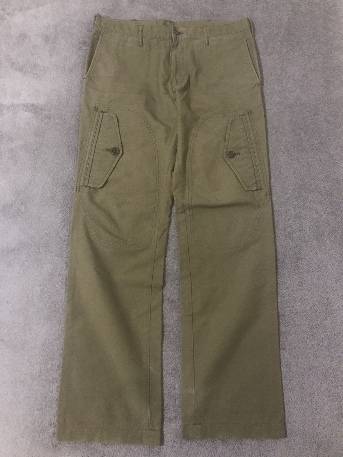 Comme des Garcons × Comme des Garcons Homme × Comme des Garcons Homme Plus AD2004 Flight Pocket Military Cargo Double knee Pants Size US 32 / EU 48 - 2 Thumbnail