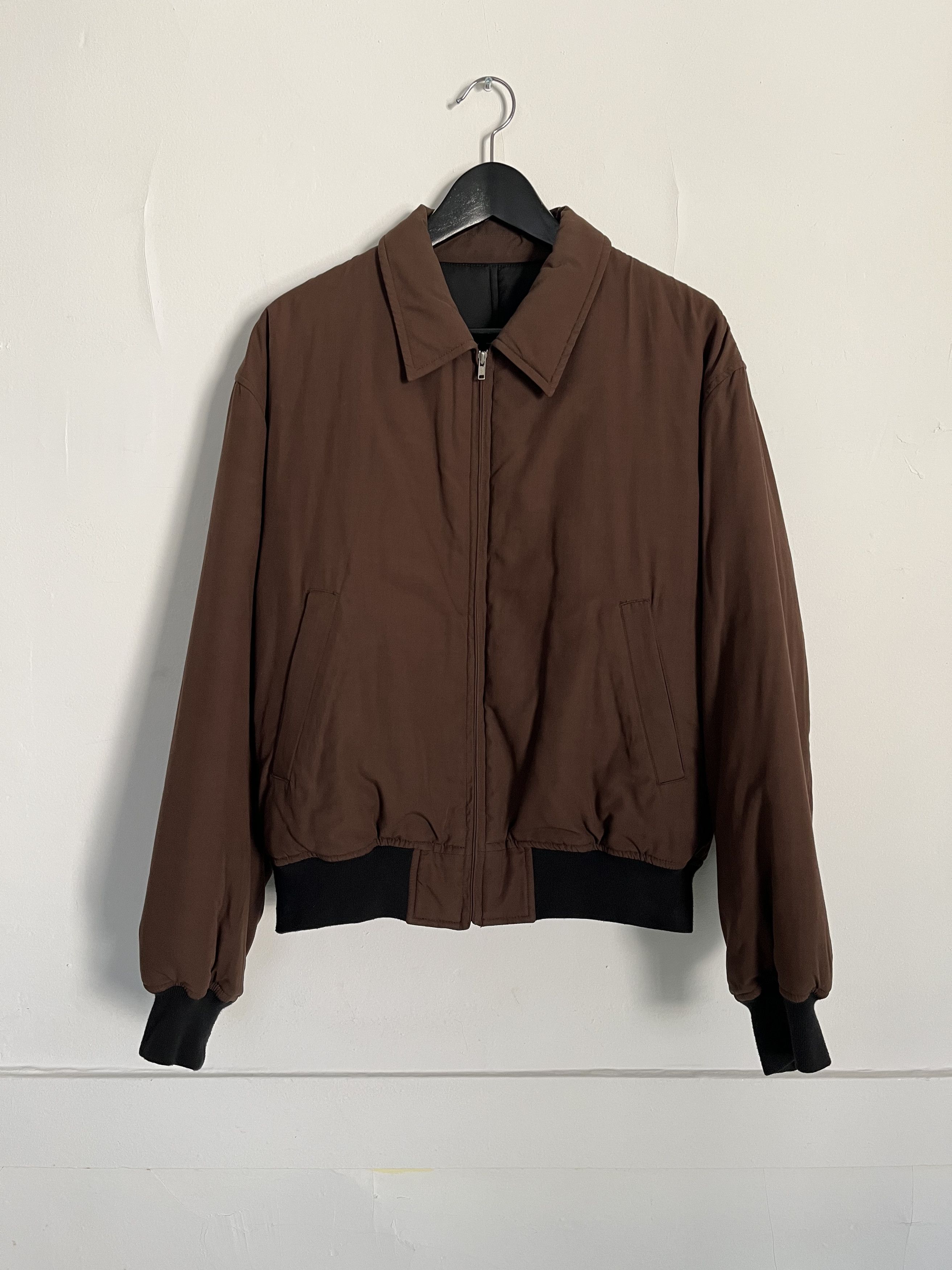 Comme des Garcons 1991 Comme des Garcons Padded Brown Rayon Bomber ...