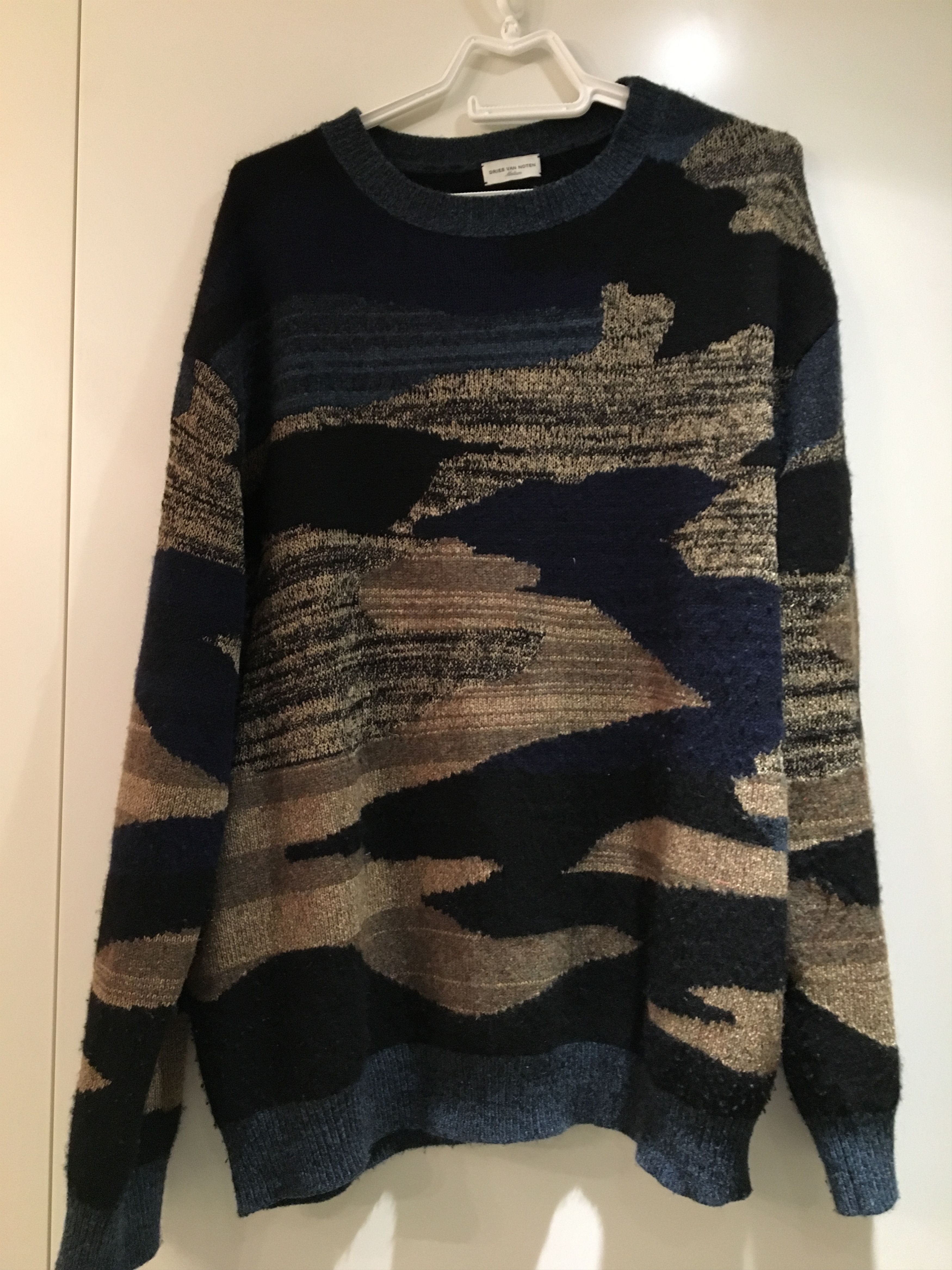 Dries Van Noten Cashmere blend patterned knit sweater Size US M / EU 48-50 / 2 - 1 Thumbnail