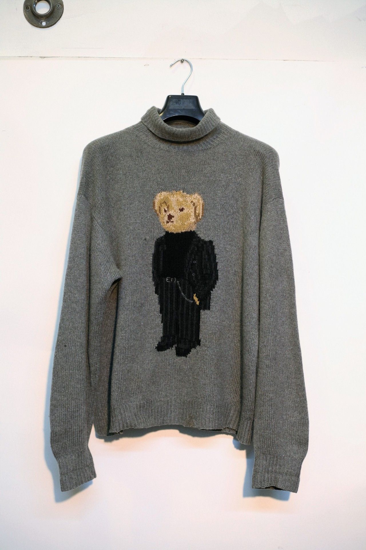 Polo Ralph Lauren Ralph Lauren Gray Cashmere Downtown Bear Turtleneck Grailed