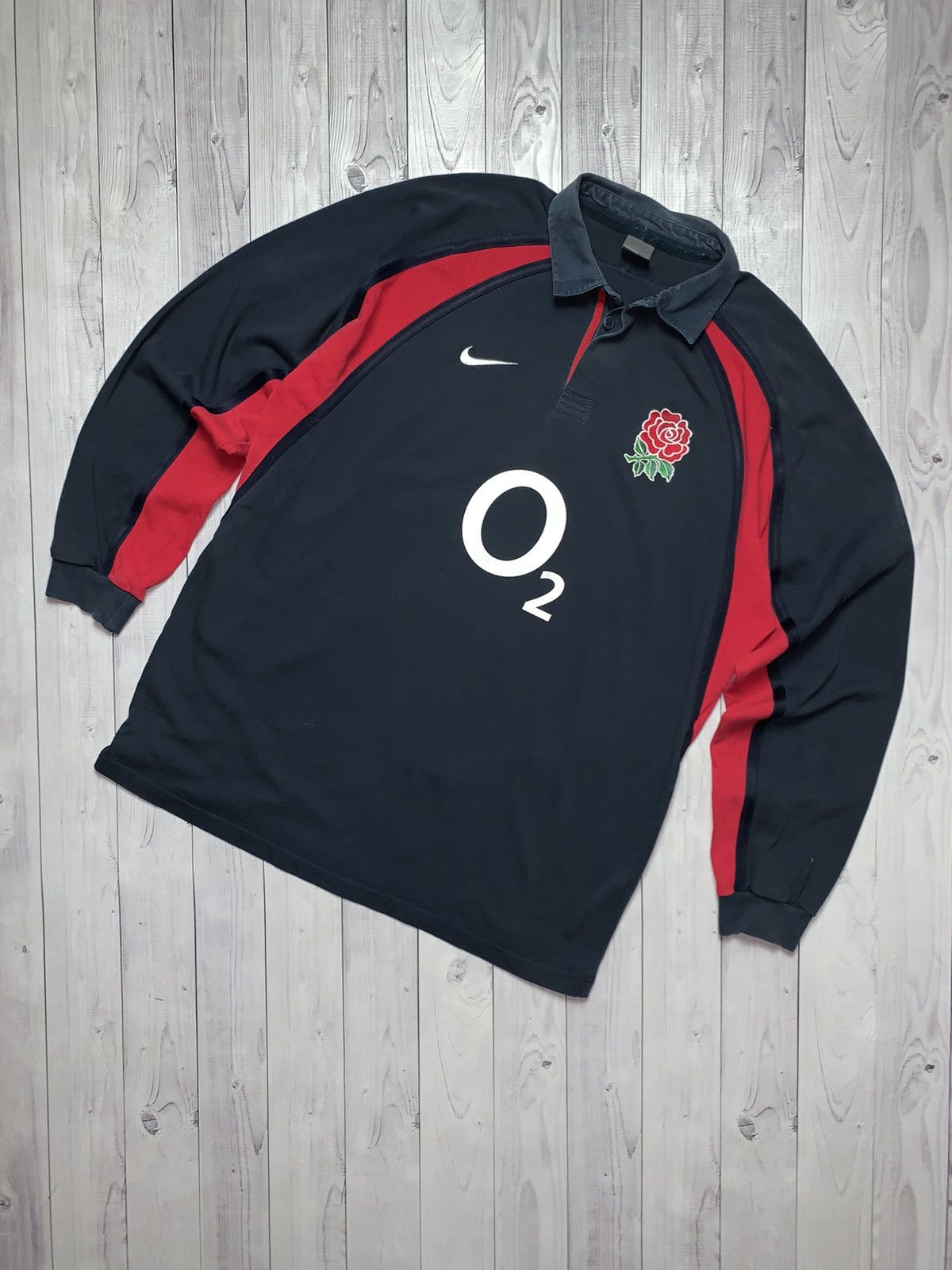 Vintage rugby England Nike long sleeve jersey size XL away