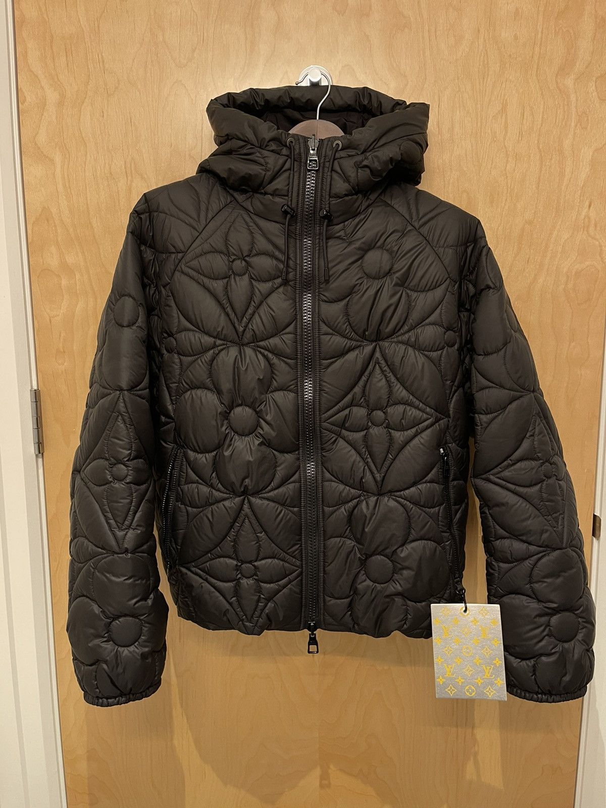 Louis Vuitton reversible padded jacket in burgundy with down