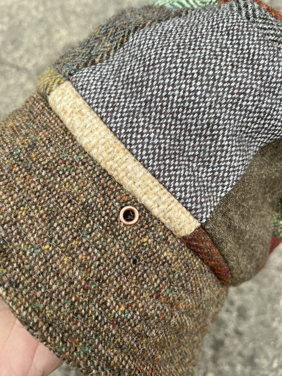 Vintage Vintage Handcrafted by Hanna Hats Patchwork Tweed Bucket Hat Size ONE SIZE - 18 Thumbnail