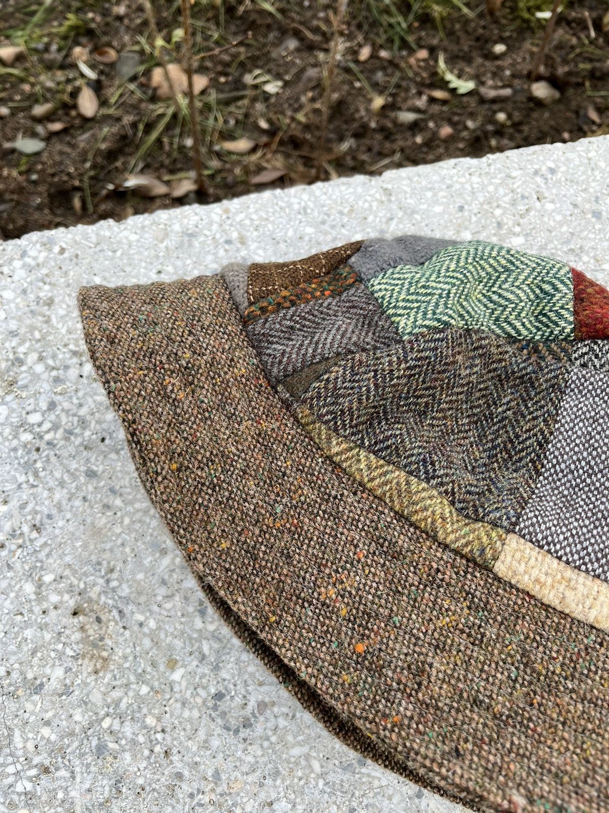 Vintage Vintage Handcrafted by Hanna Hats Patchwork Tweed Bucket Hat Size ONE SIZE - 16 Thumbnail
