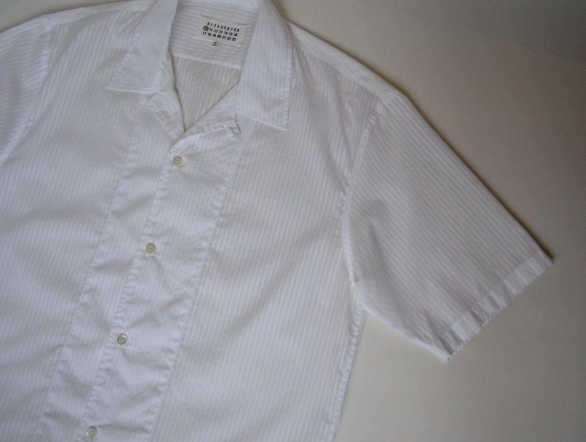 Maison Margiela S/S 20 Sample Striped Camp Collar Shirt Size US M / EU 48-50 / 2 - 5 Thumbnail
