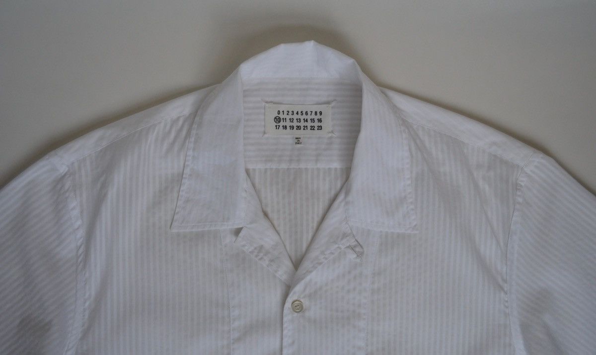 Maison Margiela S/S 20 Sample Striped Camp Collar Shirt Size US M / EU 48-50 / 2 - 3 Thumbnail